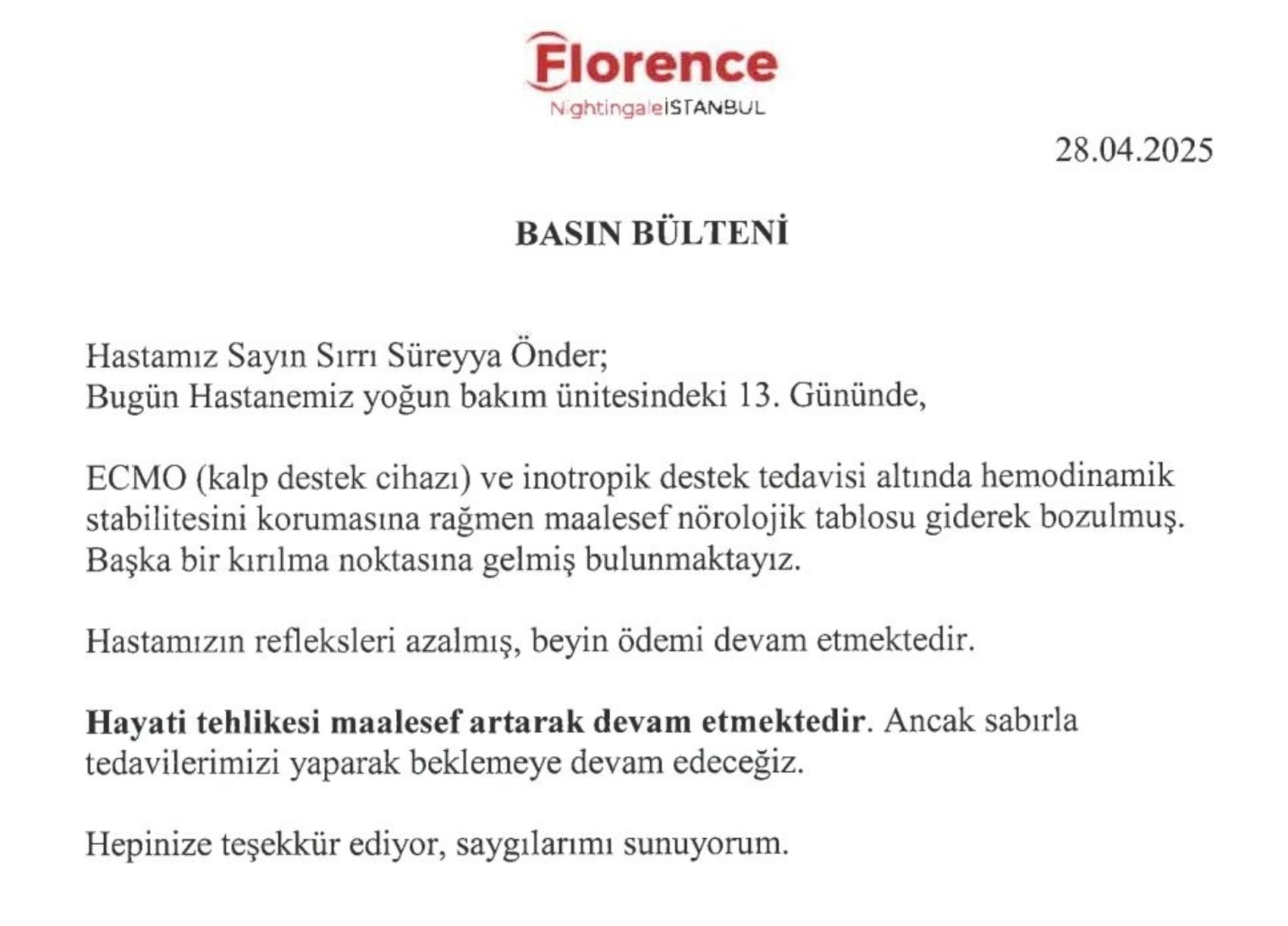 SON DAKİKA... Hastaneden açıklama geldi: Sırrı Süreyya Önder'in hayati tehlikesi devam ediyor mu? 'Refleksleri azalıyor'