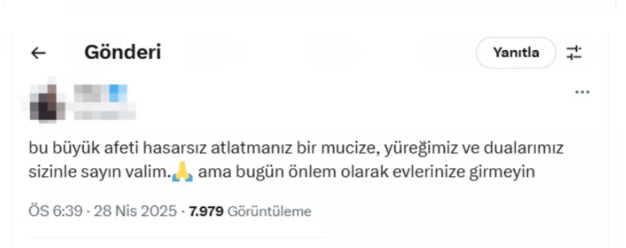 Isparta Valiliği'nin 1.9'luk deprem için paylaştığı mesaj gündem oldu: Binayı elimle ittirsem...