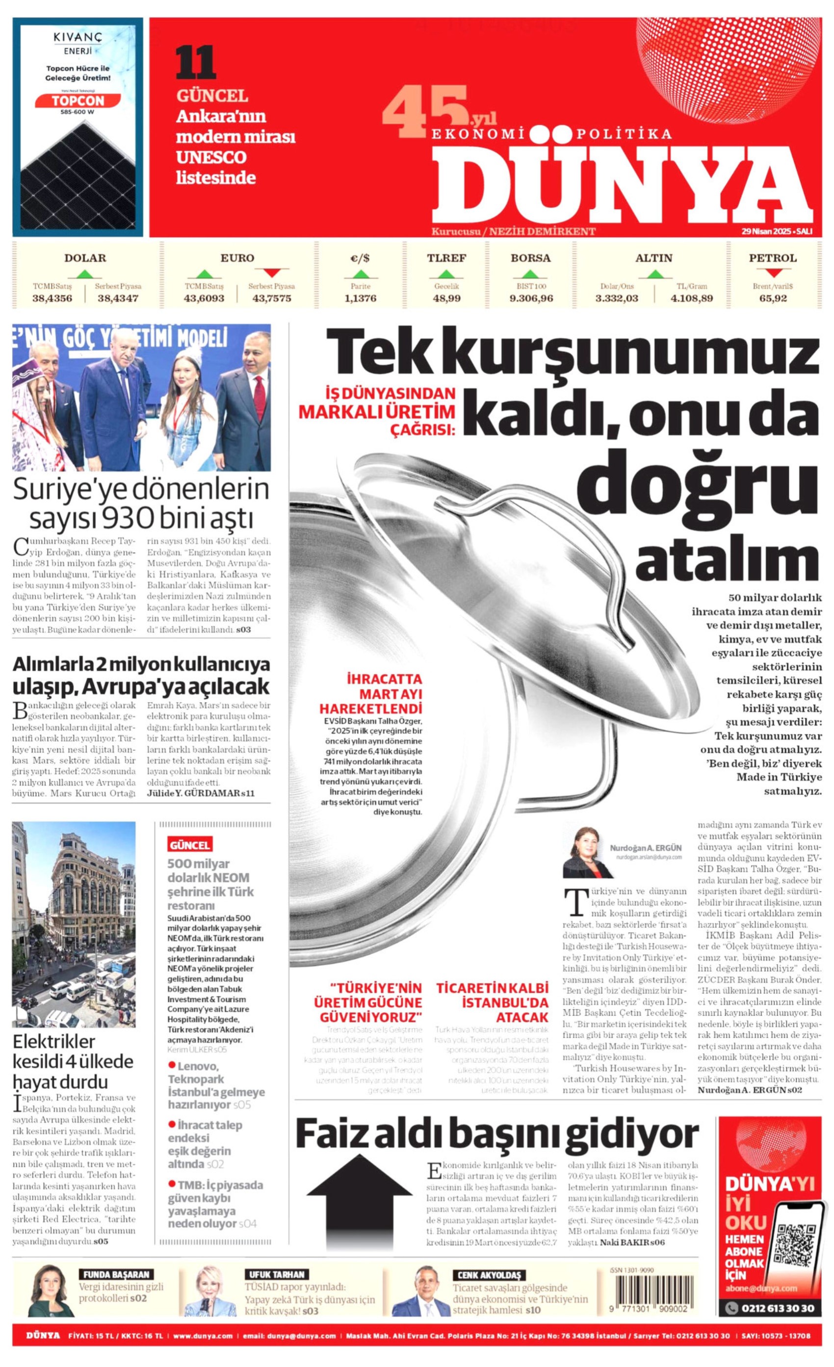 29 Nisan 2025 gazete manşetleri: Yandaş medyanın hedefinde muhalefet var