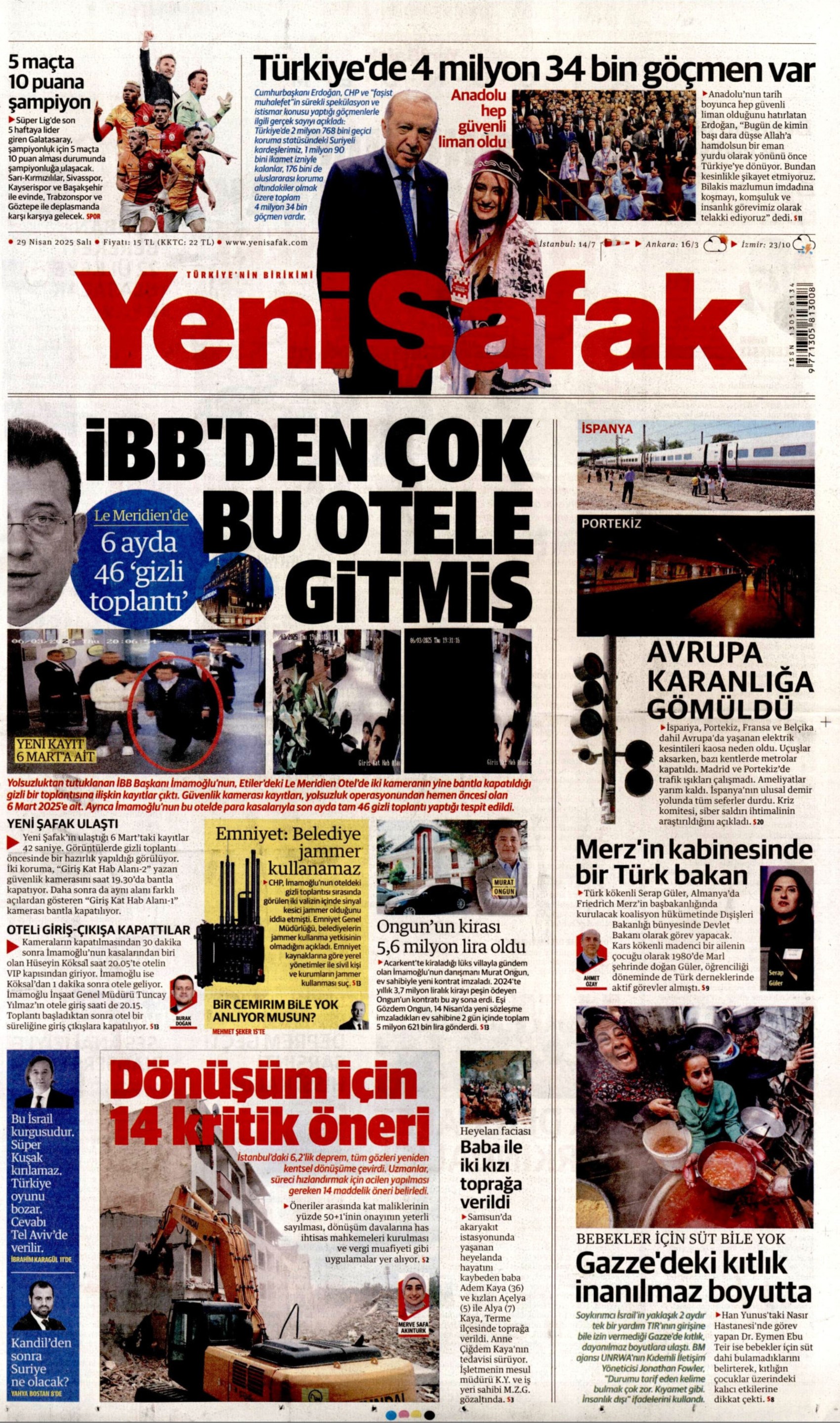 29 Nisan 2025 gazete manşetleri: Yandaş medyanın hedefinde muhalefet var