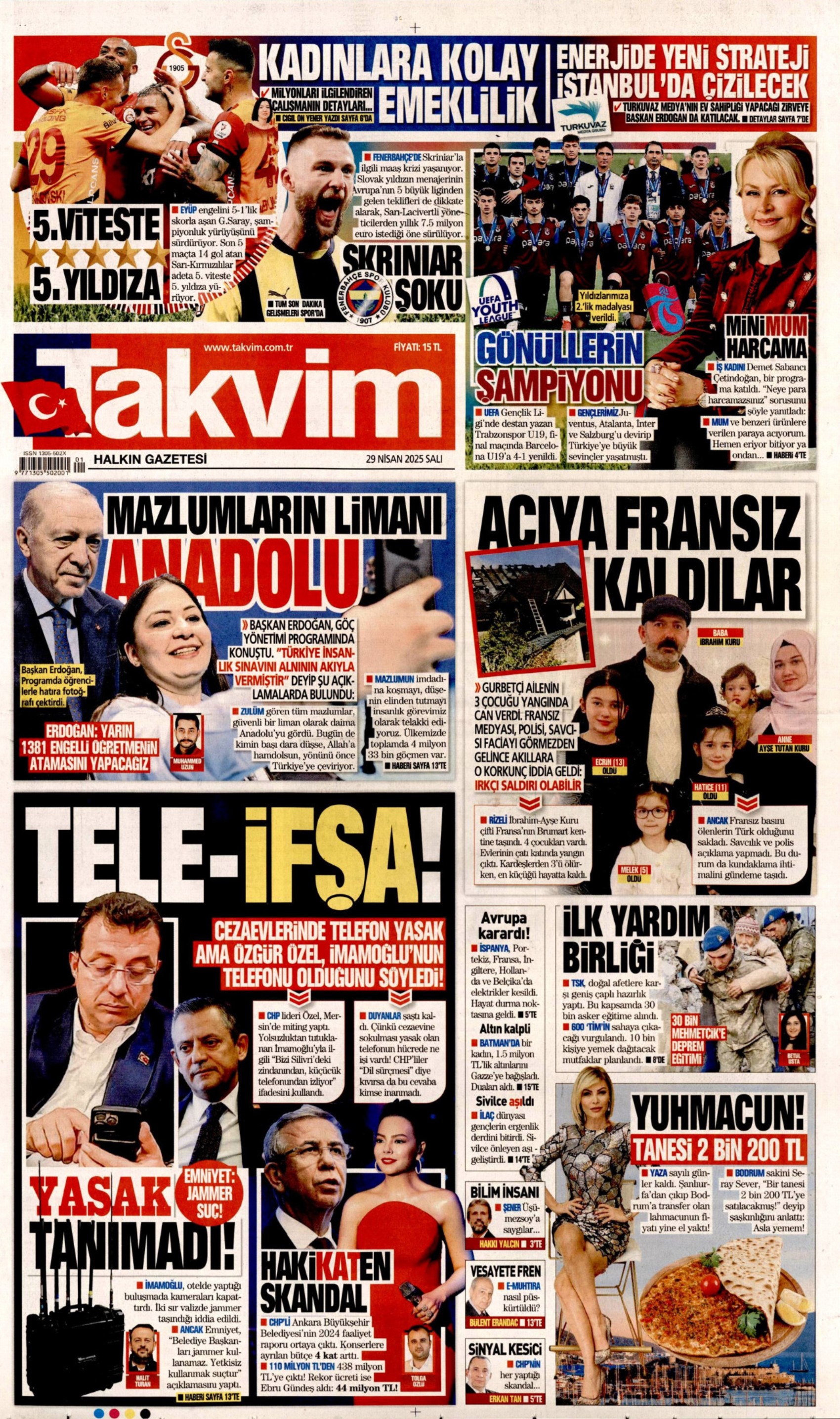 29 Nisan 2025 gazete manşetleri: Yandaş medyanın hedefinde muhalefet var