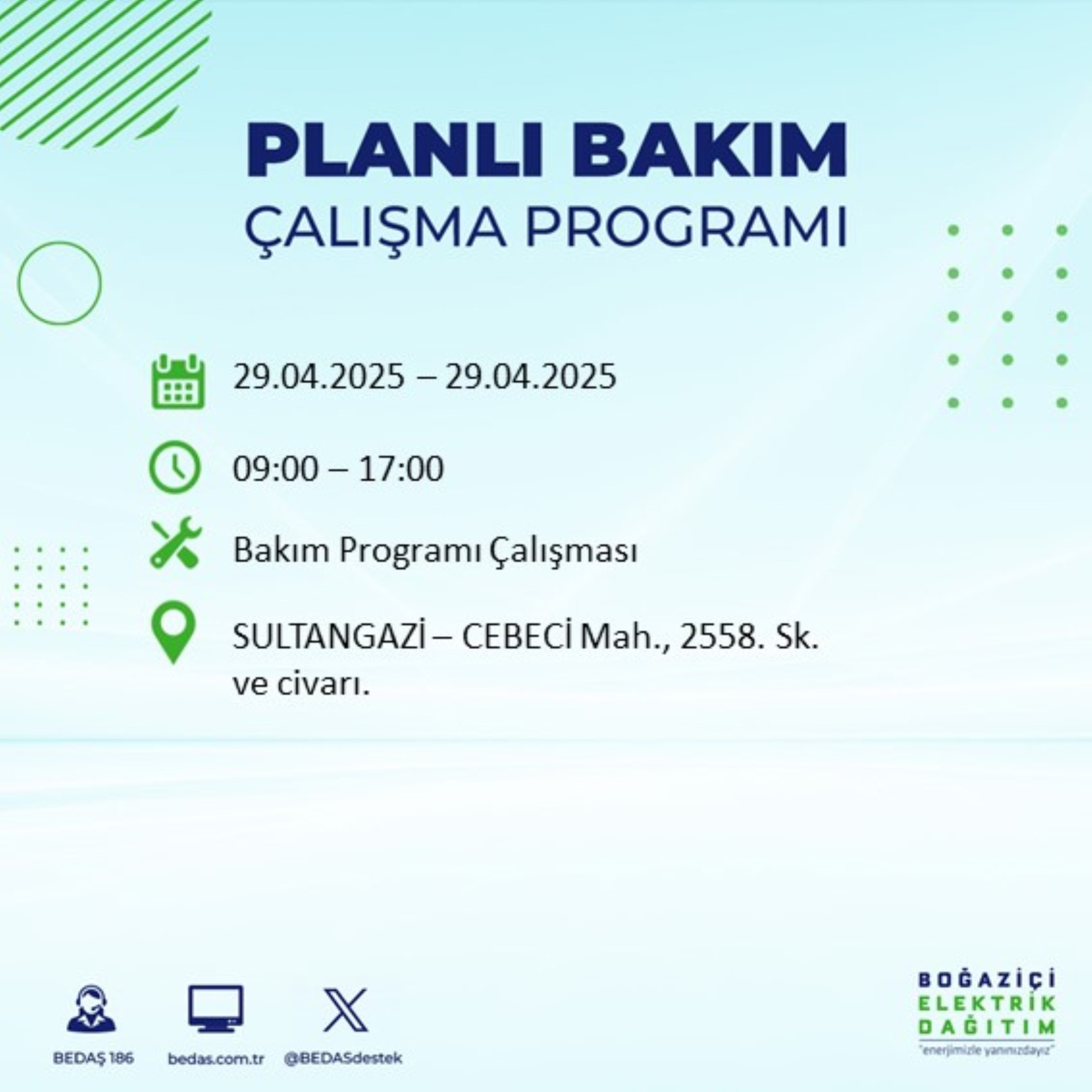 BEDAŞ paylaştı: İstanbul'da 29 Nisan Salı günü elektrik kesintisi yaşanacak ilçeler