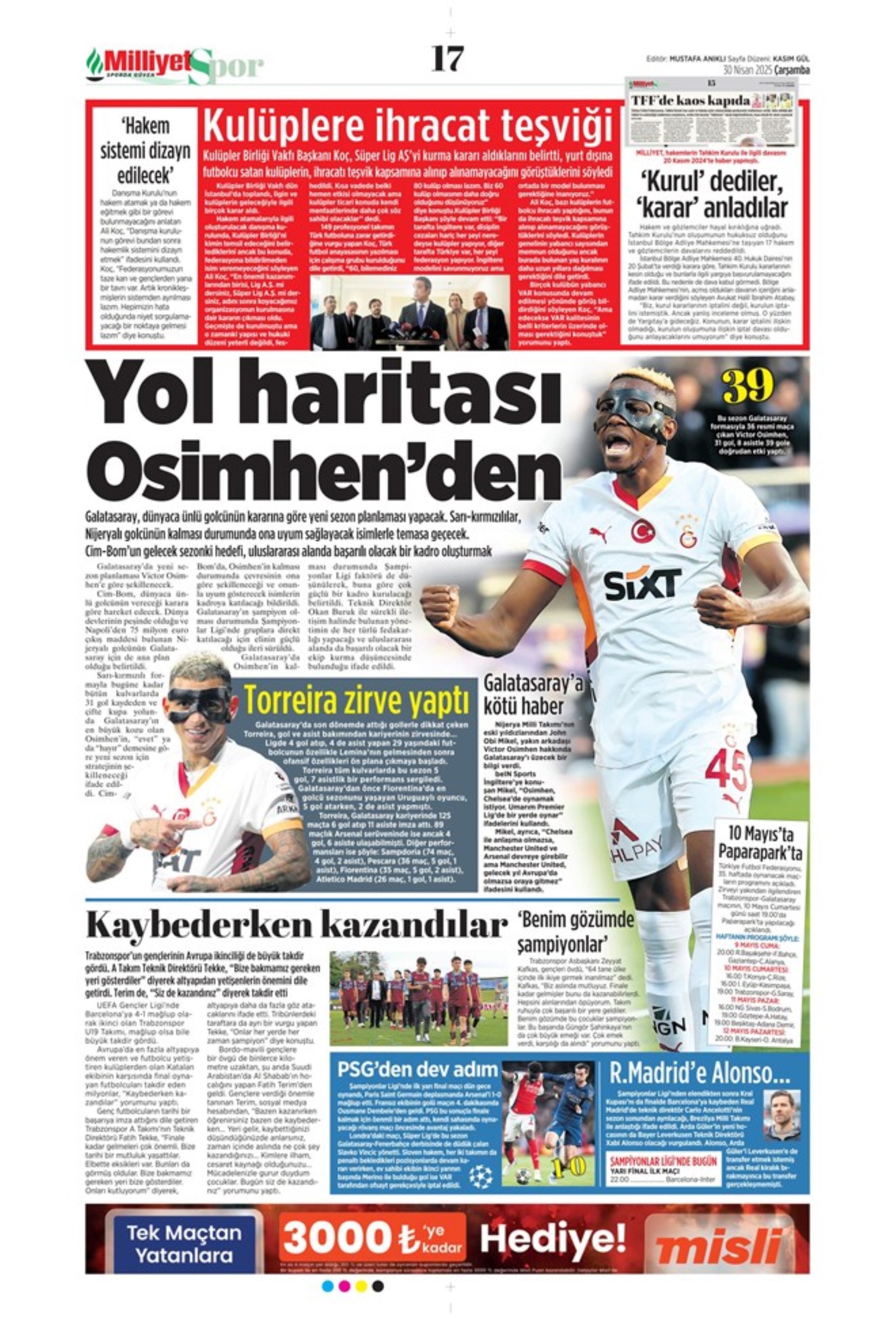 Sporda günün manşetleri... Guardiola Sara'yı gözüne kestirdi: Vlahovic'i Youssef En-Nesyri getirecek