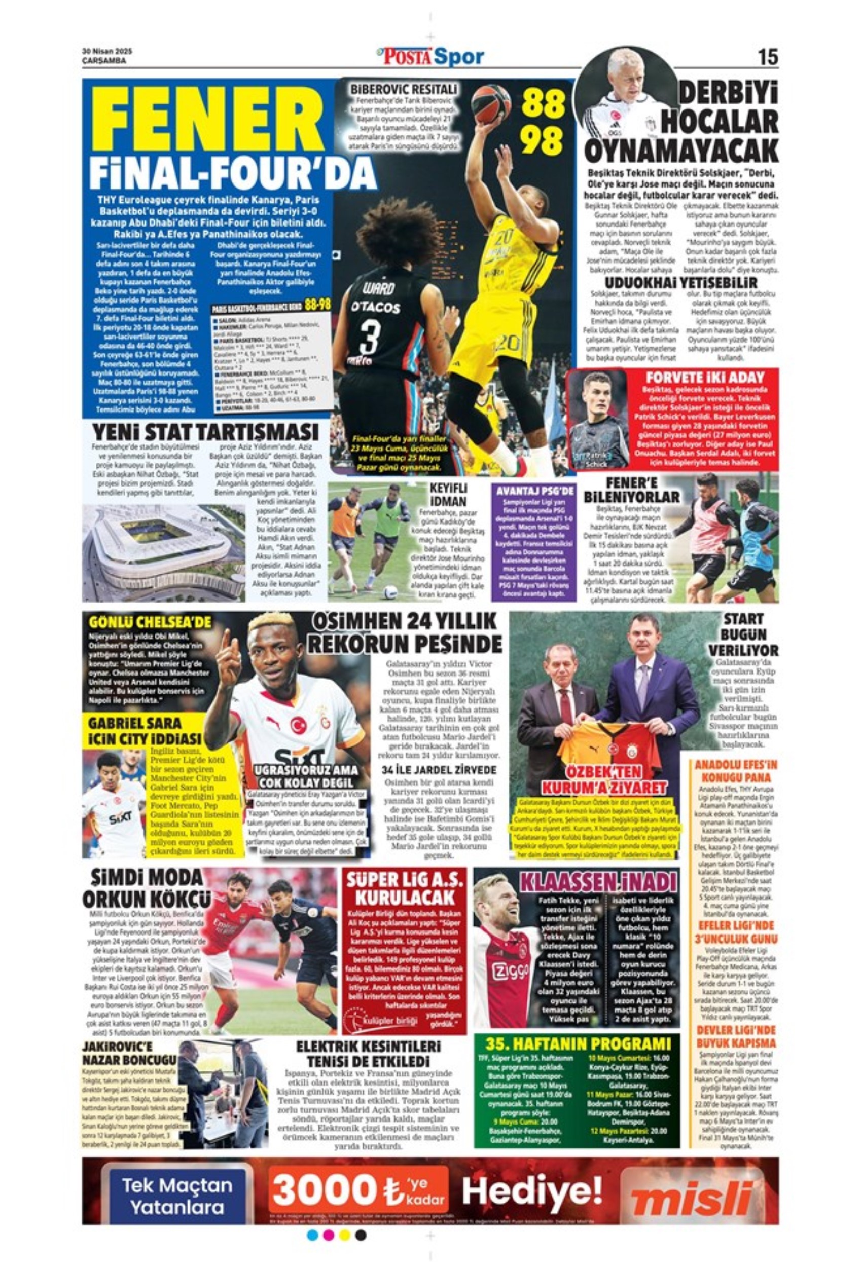 Sporda günün manşetleri... Guardiola Sara'yı gözüne kestirdi: Vlahovic'i Youssef En-Nesyri getirecek