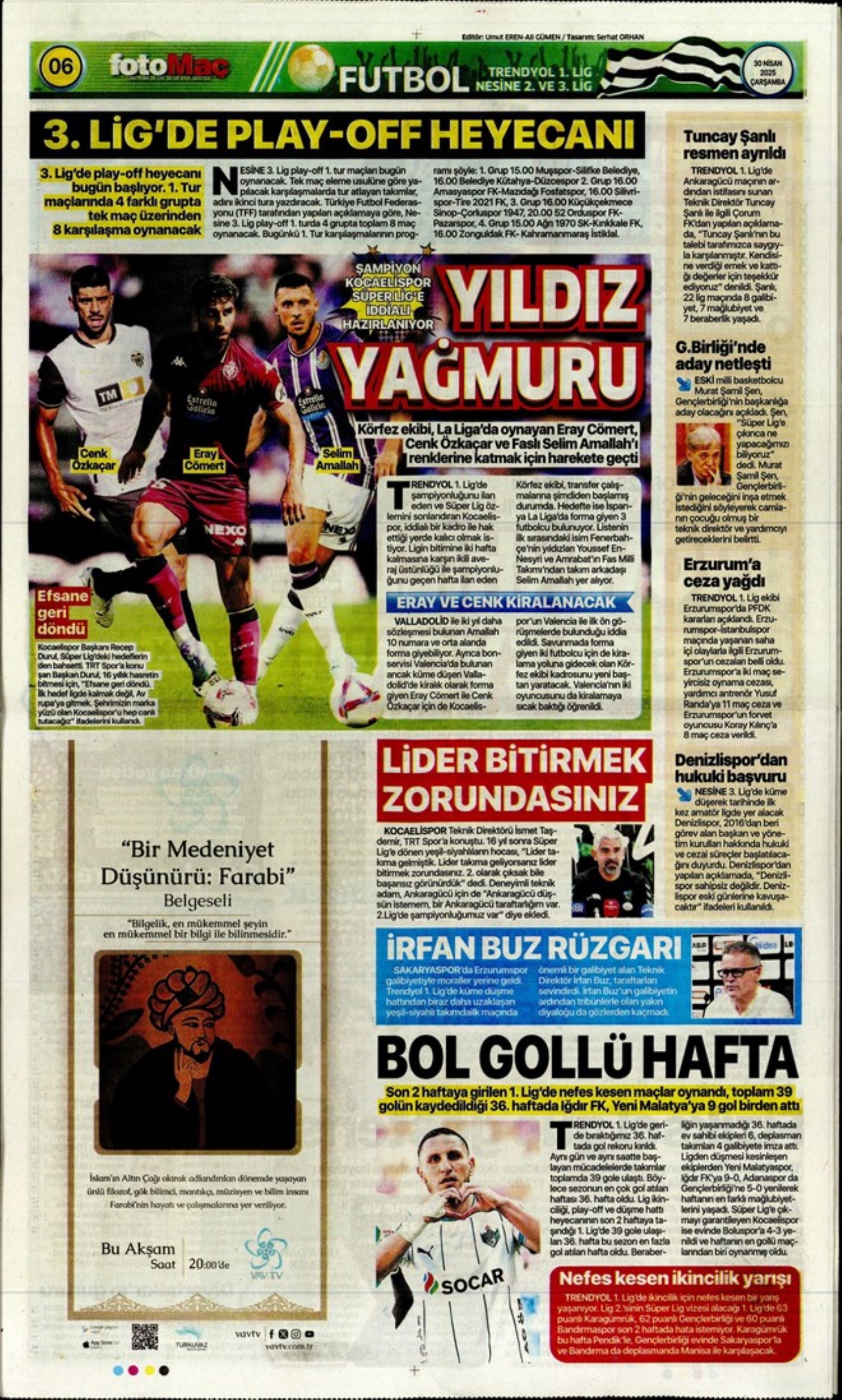 Sporda günün manşetleri... Guardiola Sara'yı gözüne kestirdi: Vlahovic'i Youssef En-Nesyri getirecek