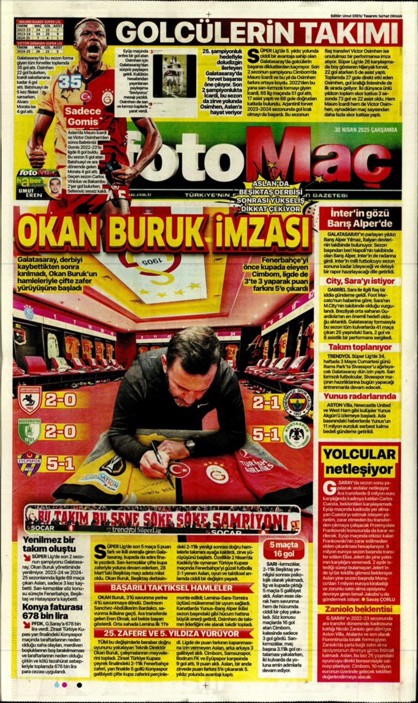 Sporda günün manşetleri... Guardiola Sara'yı gözüne kestirdi: Vlahovic'i Youssef En-Nesyri getirecek
