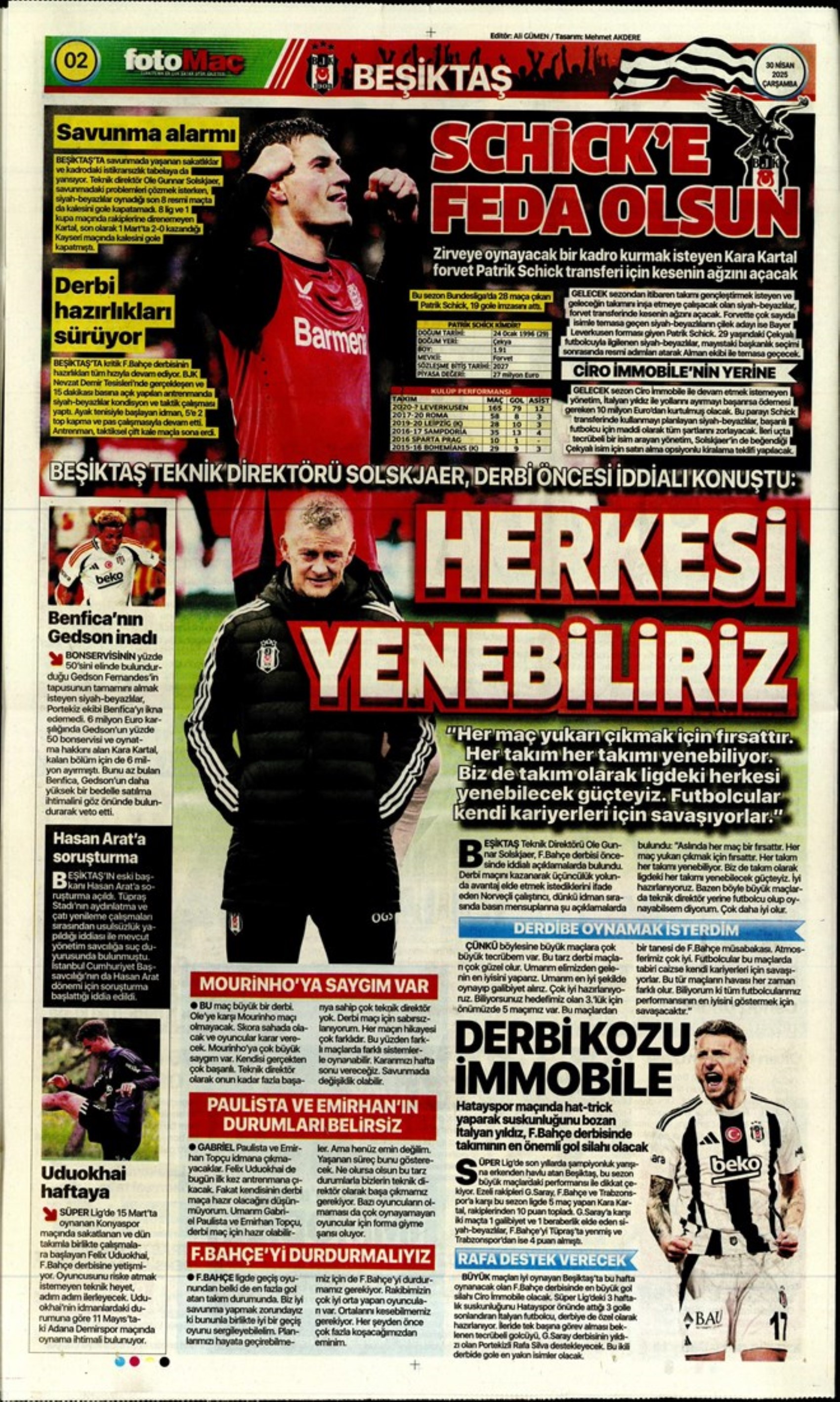 Sporda günün manşetleri... Guardiola Sara'yı gözüne kestirdi: Vlahovic'i Youssef En-Nesyri getirecek