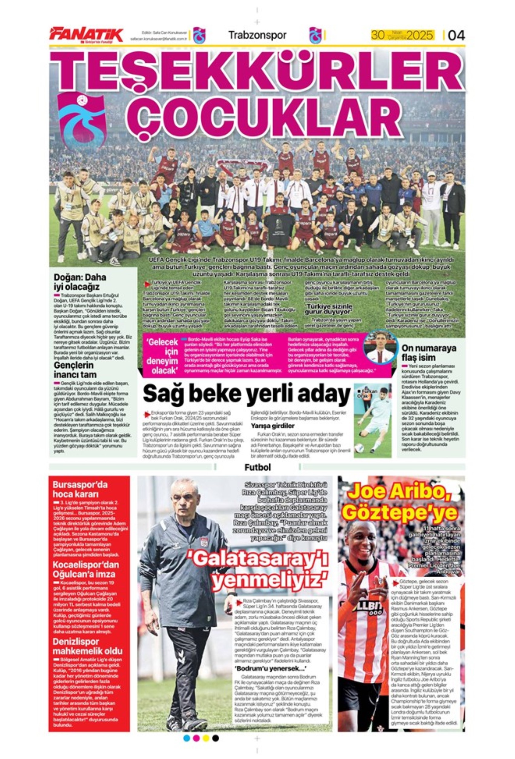 Sporda günün manşetleri... Guardiola Sara'yı gözüne kestirdi: Vlahovic'i Youssef En-Nesyri getirecek