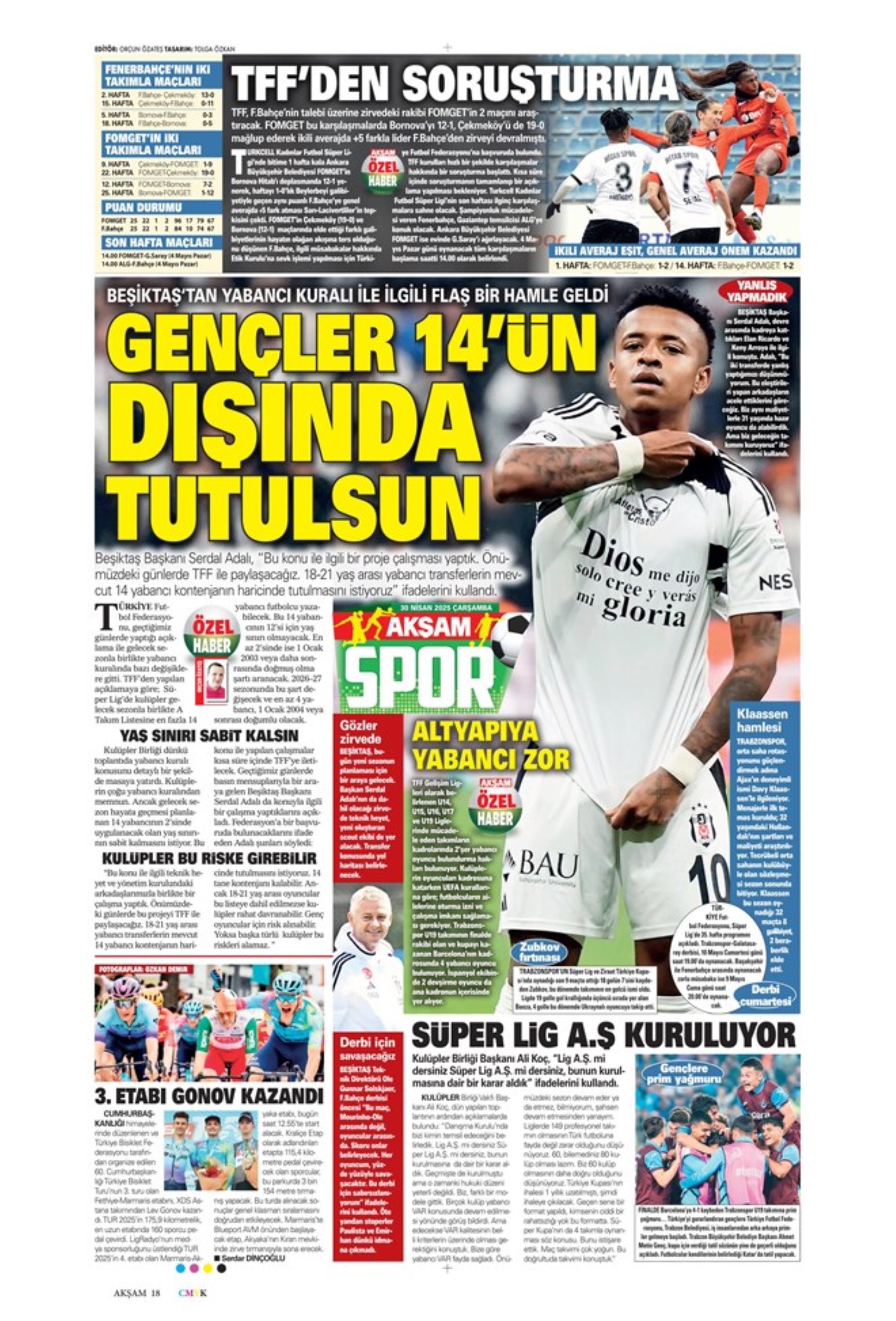 Sporda günün manşetleri... Guardiola Sara'yı gözüne kestirdi: Vlahovic'i Youssef En-Nesyri getirecek