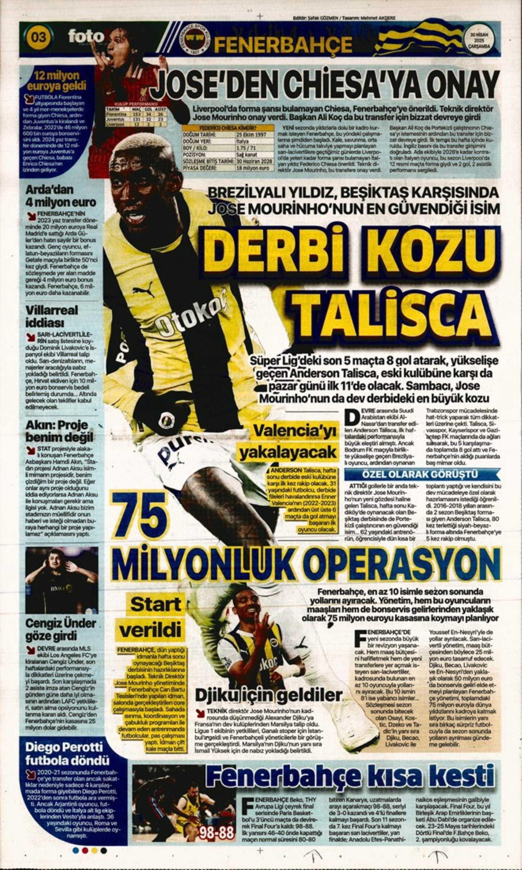 Sporda günün manşetleri... Guardiola Sara'yı gözüne kestirdi: Vlahovic'i Youssef En-Nesyri getirecek