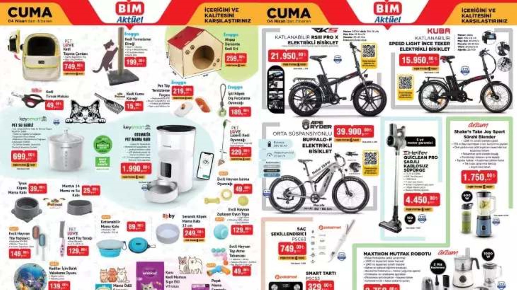 BİM 4 Nisan Cuma kataloğu satışta! Bu hafta BİM'e hangi ürünler geliyor? İndirimde neler var