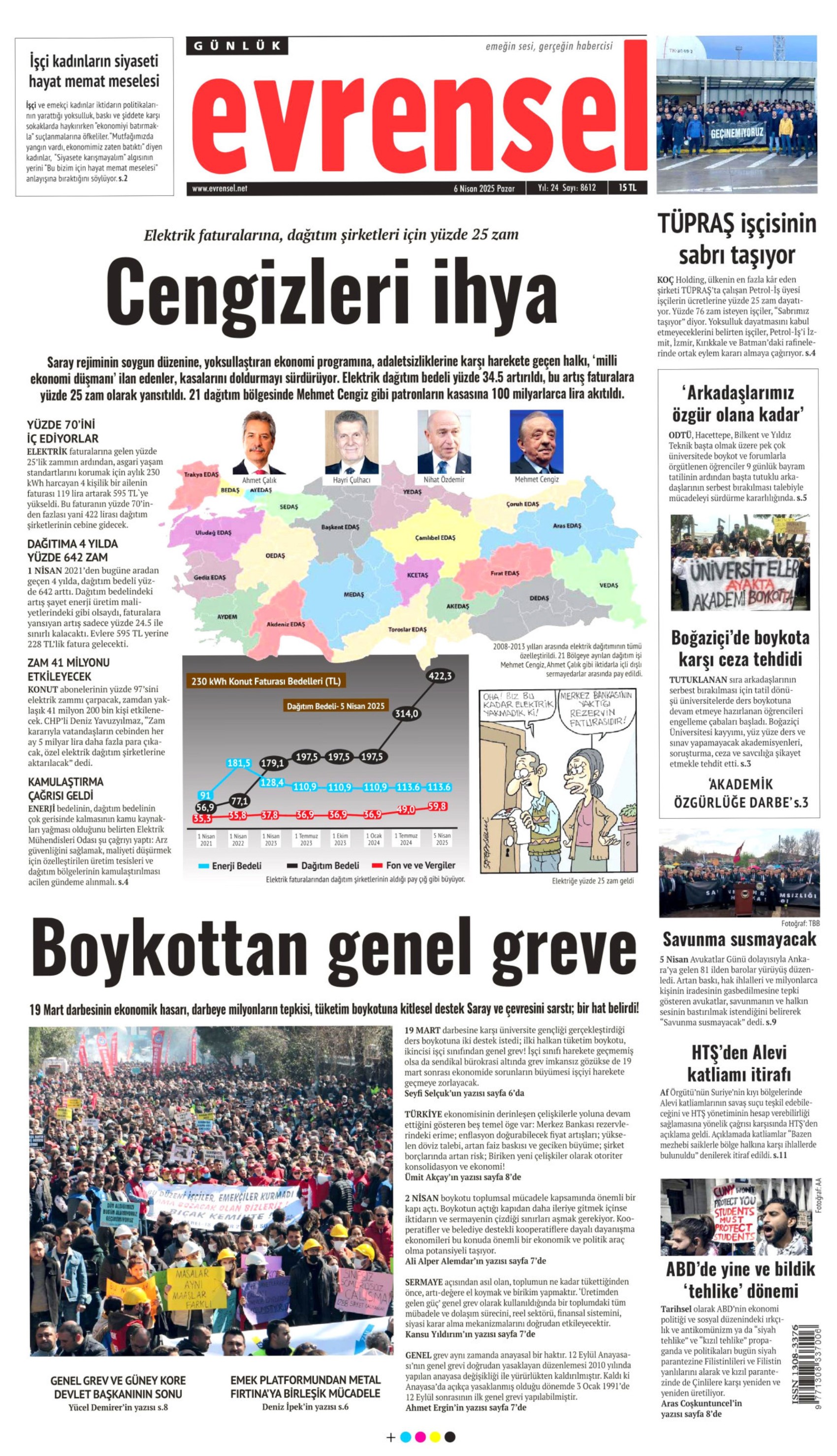 6 Nisan 2025 gazete manşetleri