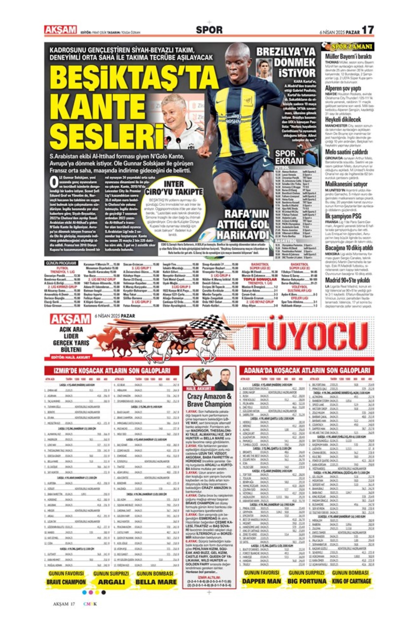 Sporda günün manşetleri: Süper Lig'de kritik randevu! Tamam mı devam mı maçı