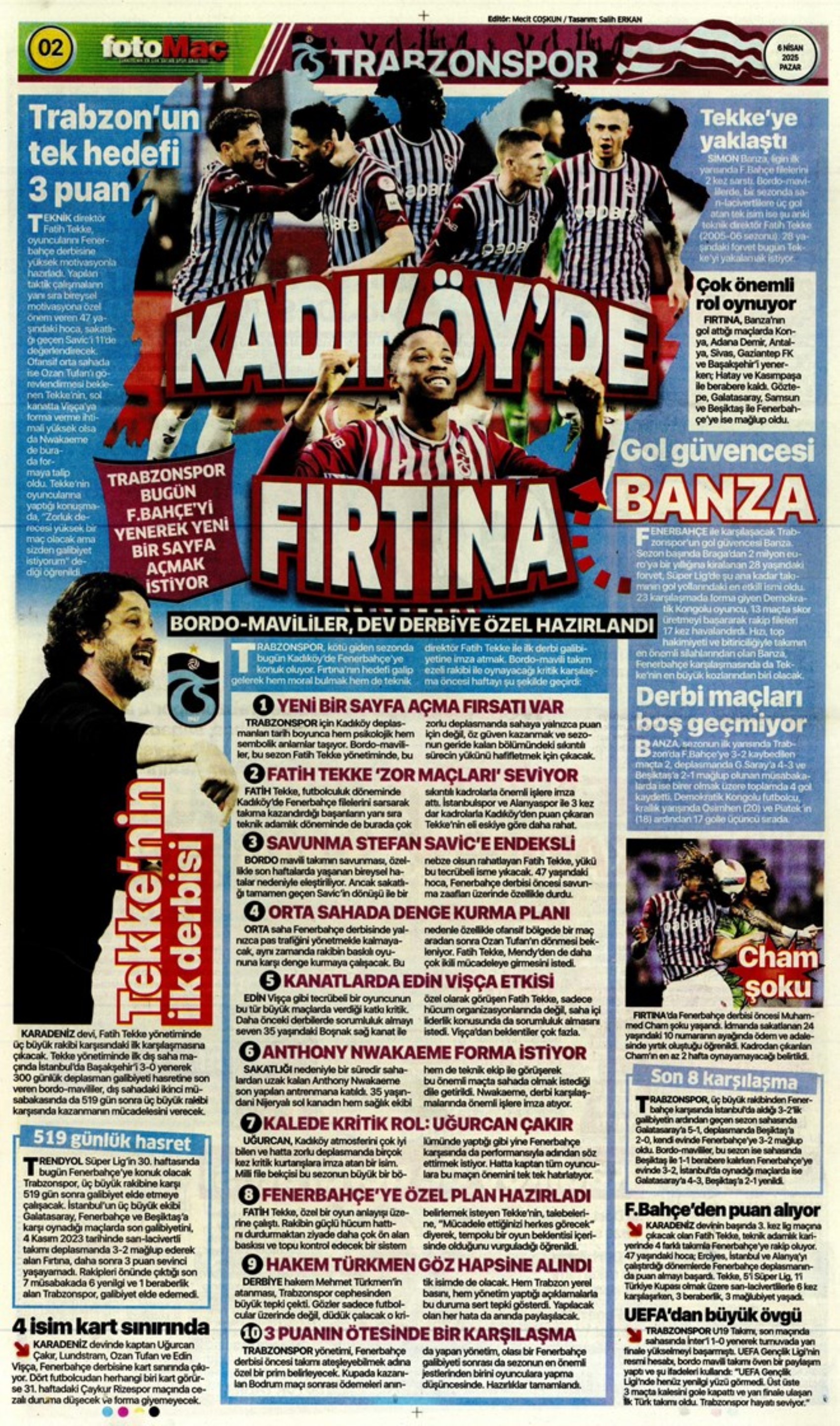 Sporda günün manşetleri: Süper Lig'de kritik randevu! Tamam mı devam mı maçı