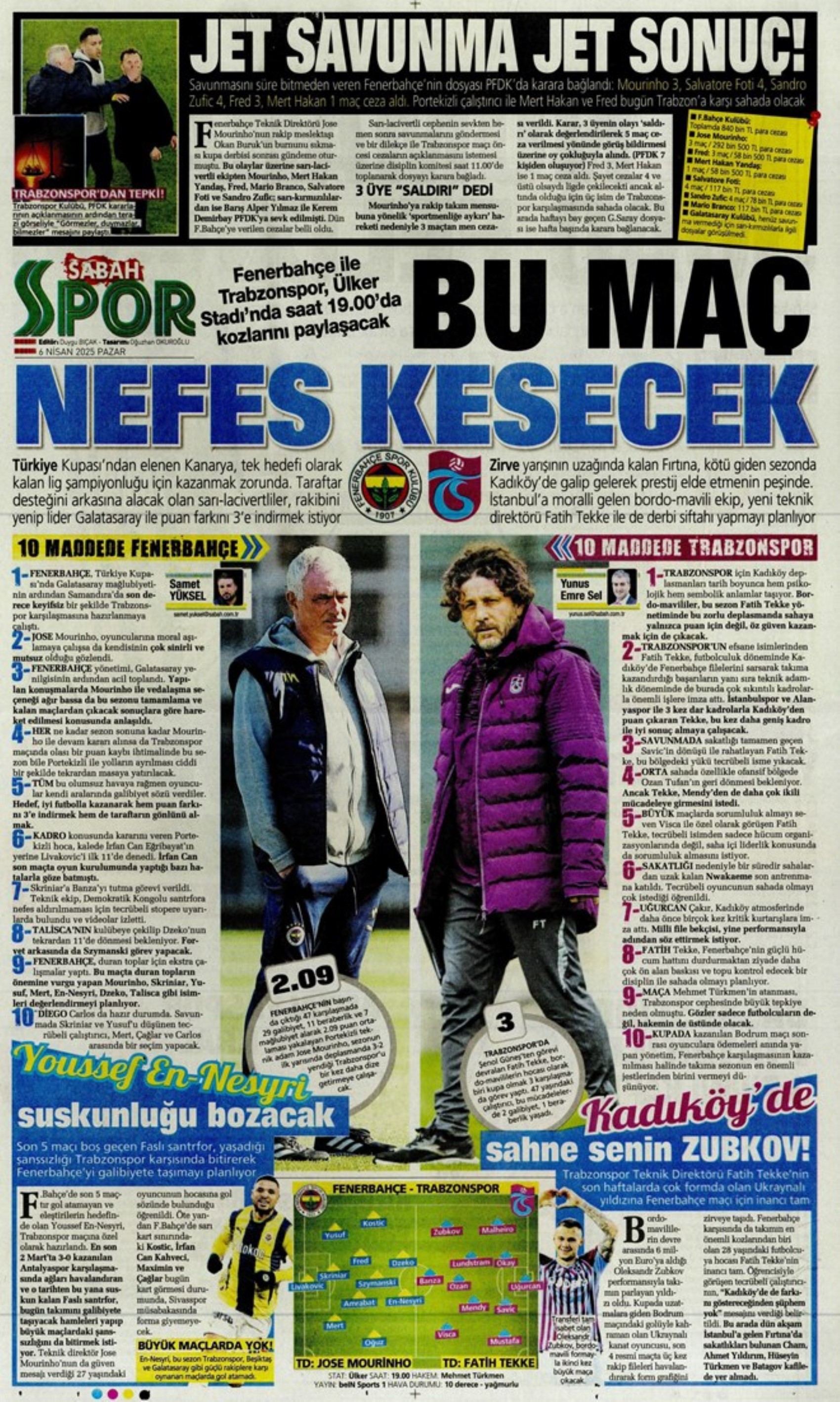 Sporda günün manşetleri: Süper Lig'de kritik randevu! Tamam mı devam mı maçı