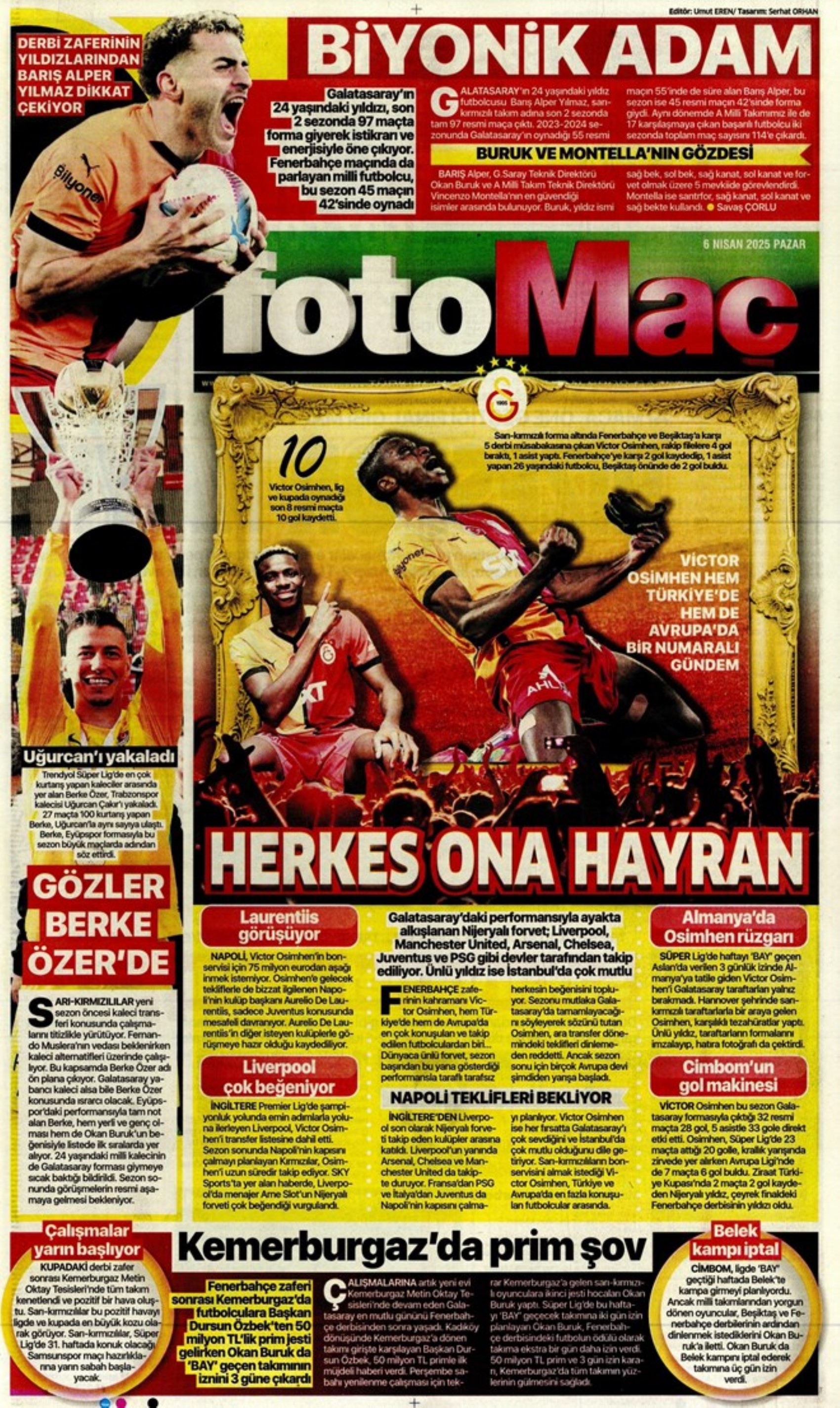Sporda günün manşetleri: Süper Lig'de kritik randevu! Tamam mı devam mı maçı