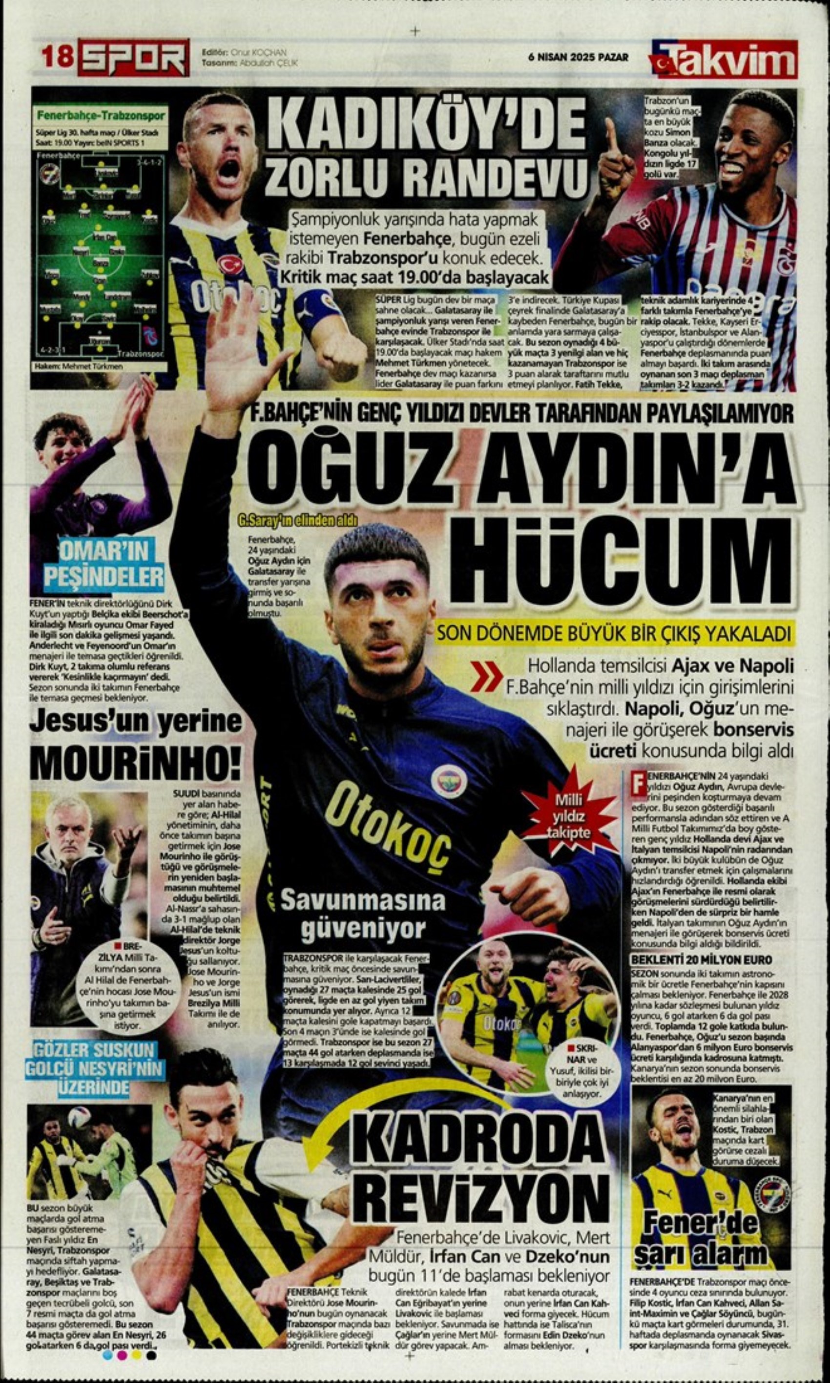 Sporda günün manşetleri: Süper Lig'de kritik randevu! Tamam mı devam mı maçı