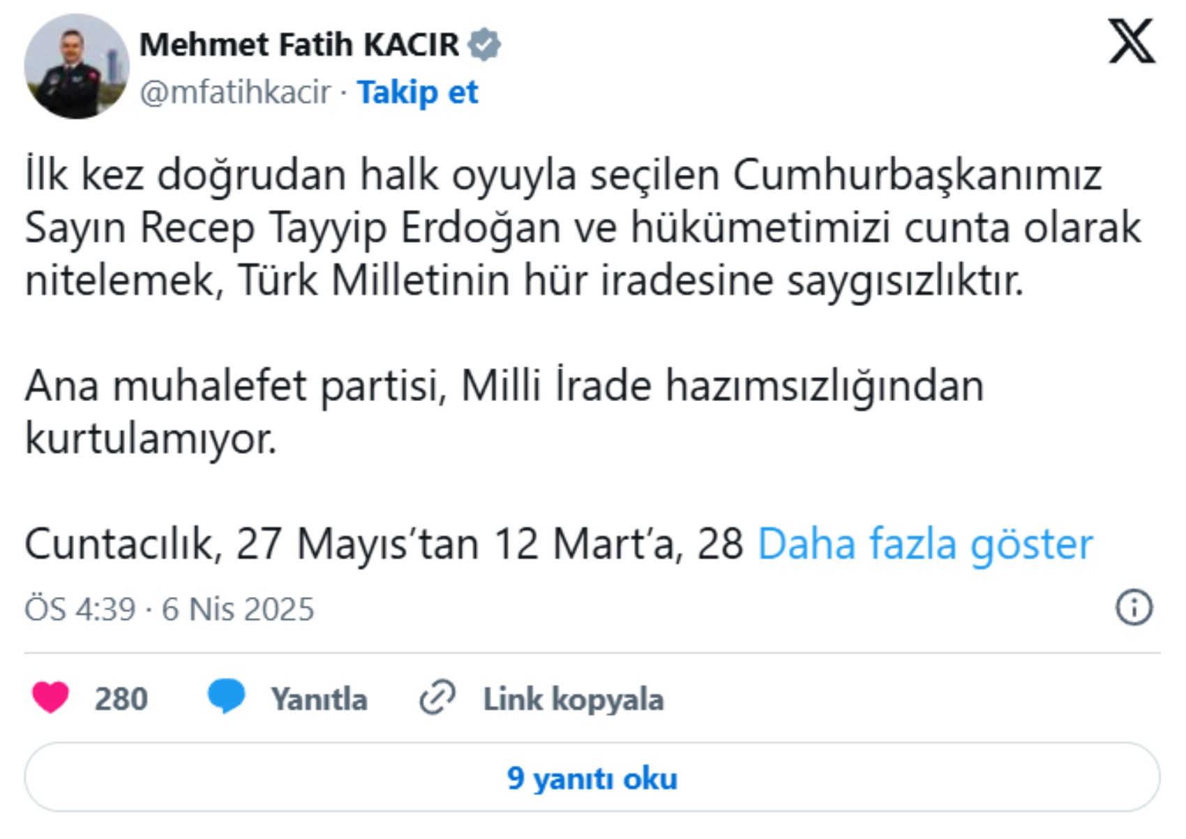 Özgür Özel’in 'cunta' çıkışı siyaseti alevlendirdi! AKP'li isimler tepki için sıraya girdi
