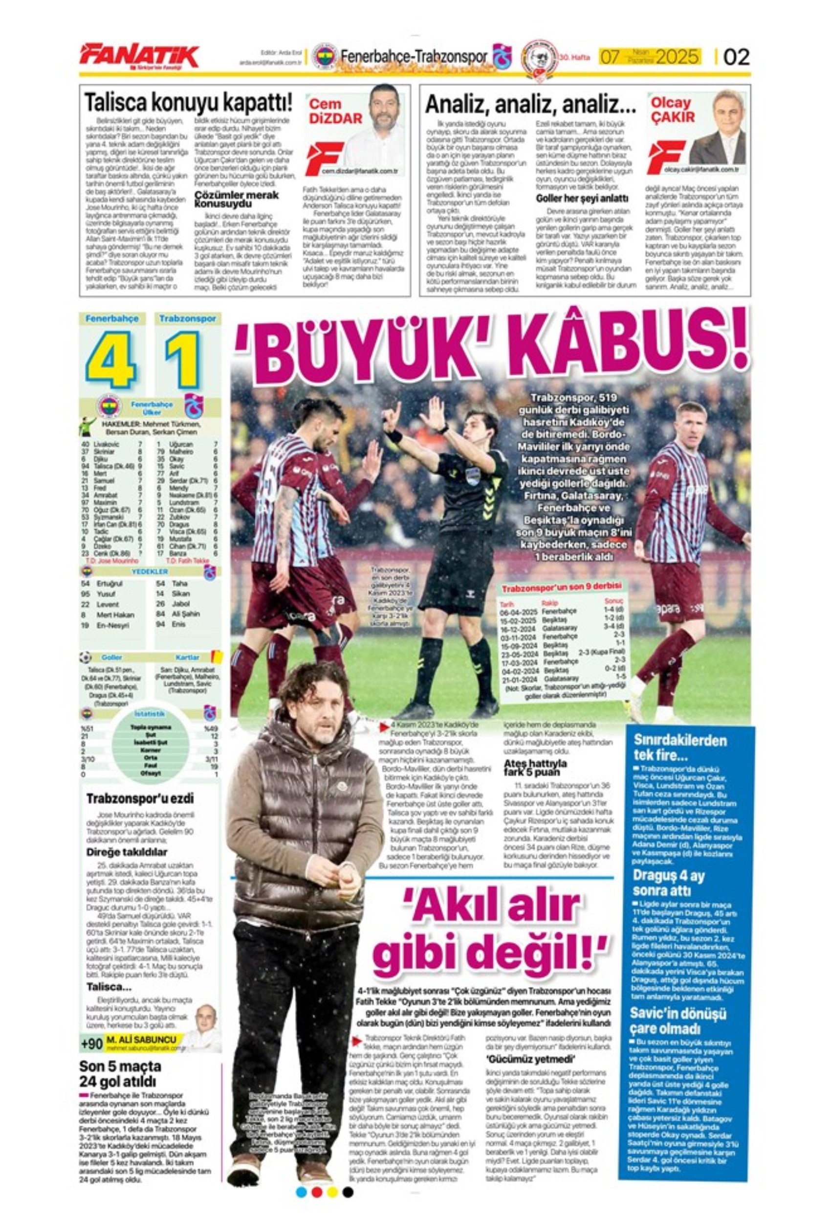 Sporda günün manşetleri: Jose Mourinho'dan Okan Buruk'a Hollywood göndermesi