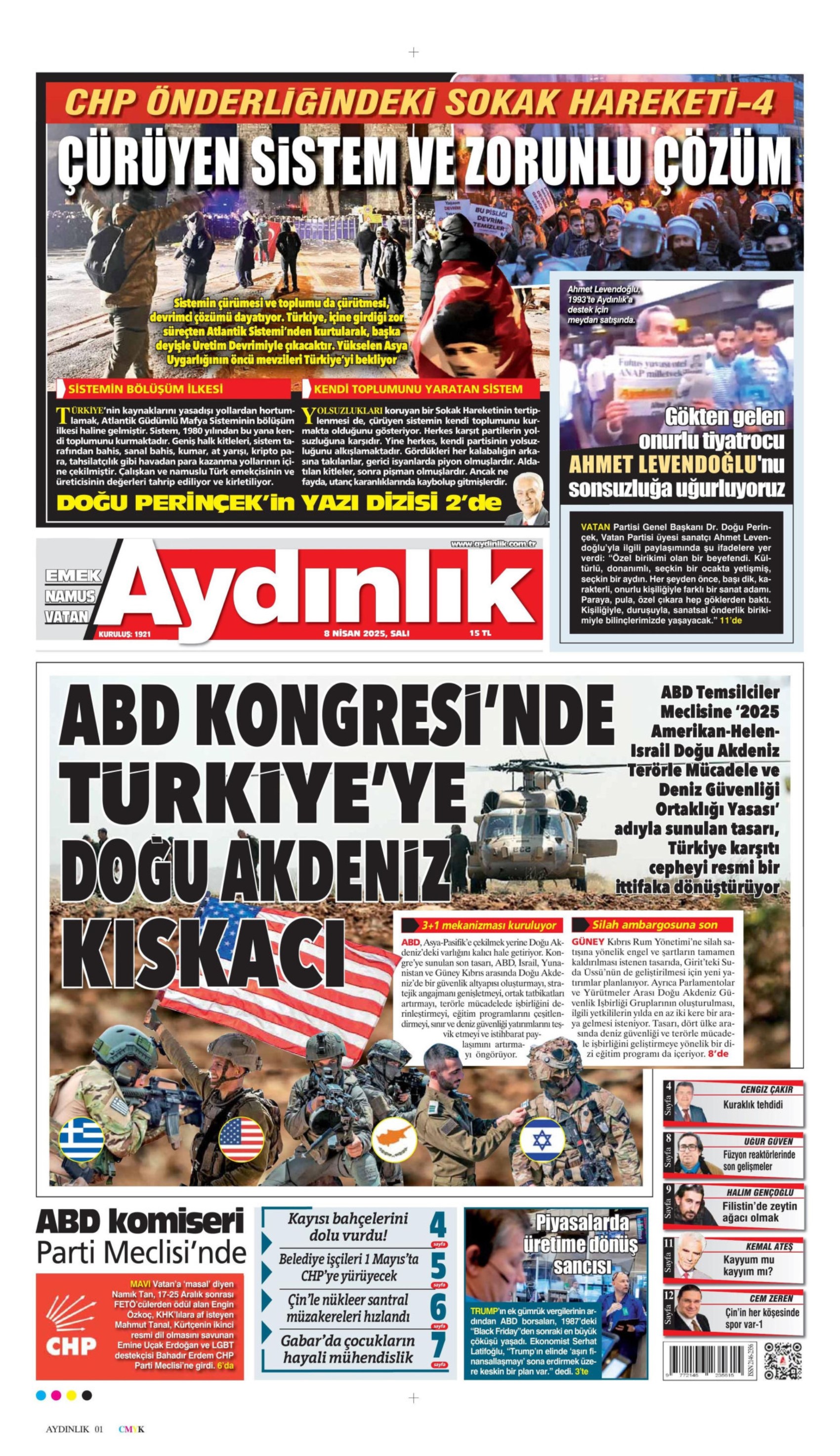 8 Nisan 2025 gazete manşetleri