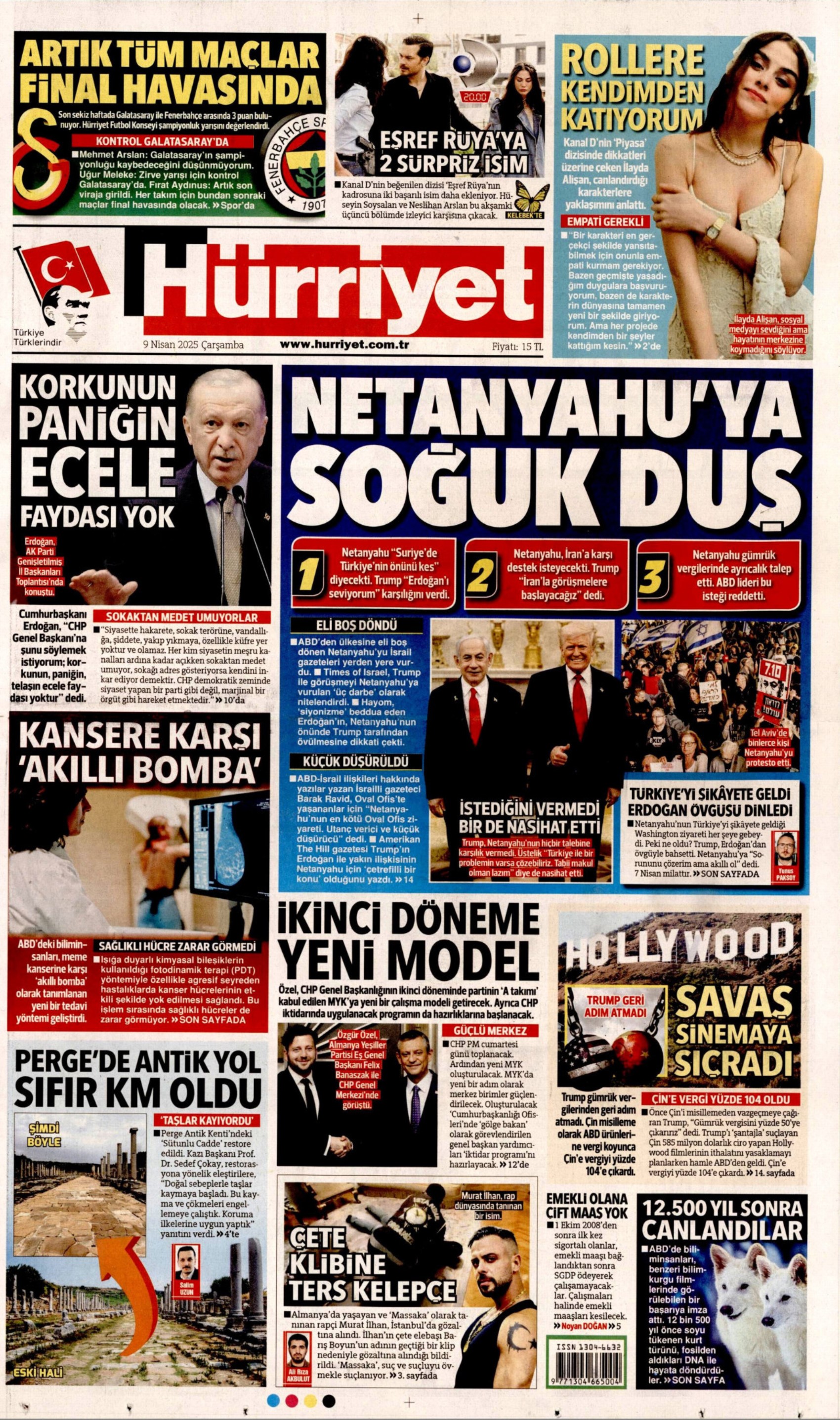 9 Nisan 2025 gazete manşetleri