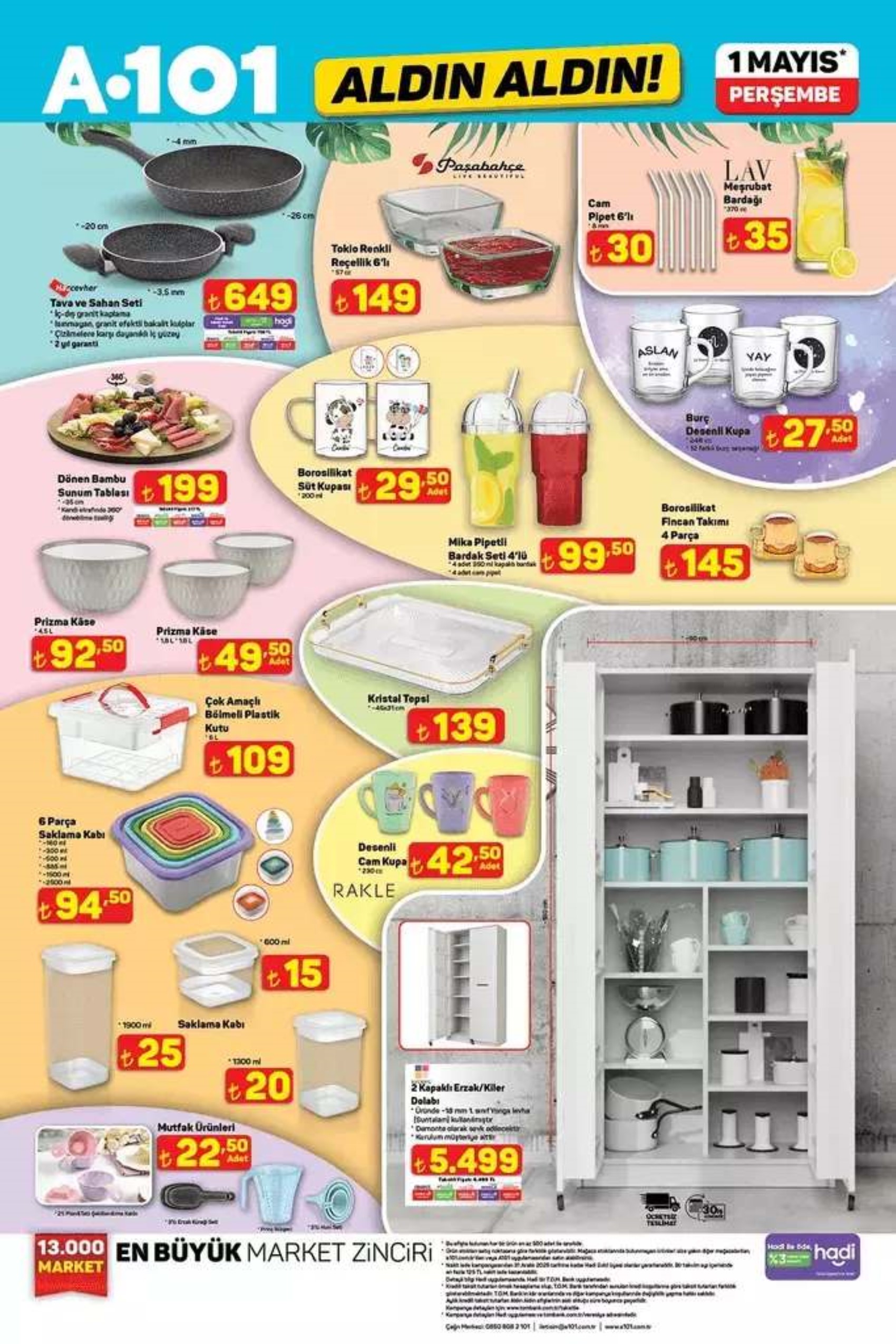A101 Aldın Aldın 1 Mayıs Perşembe aktüel ürünler satışta! Bu hafta A101'e neler geliyor? Hangi ürünler indirimde