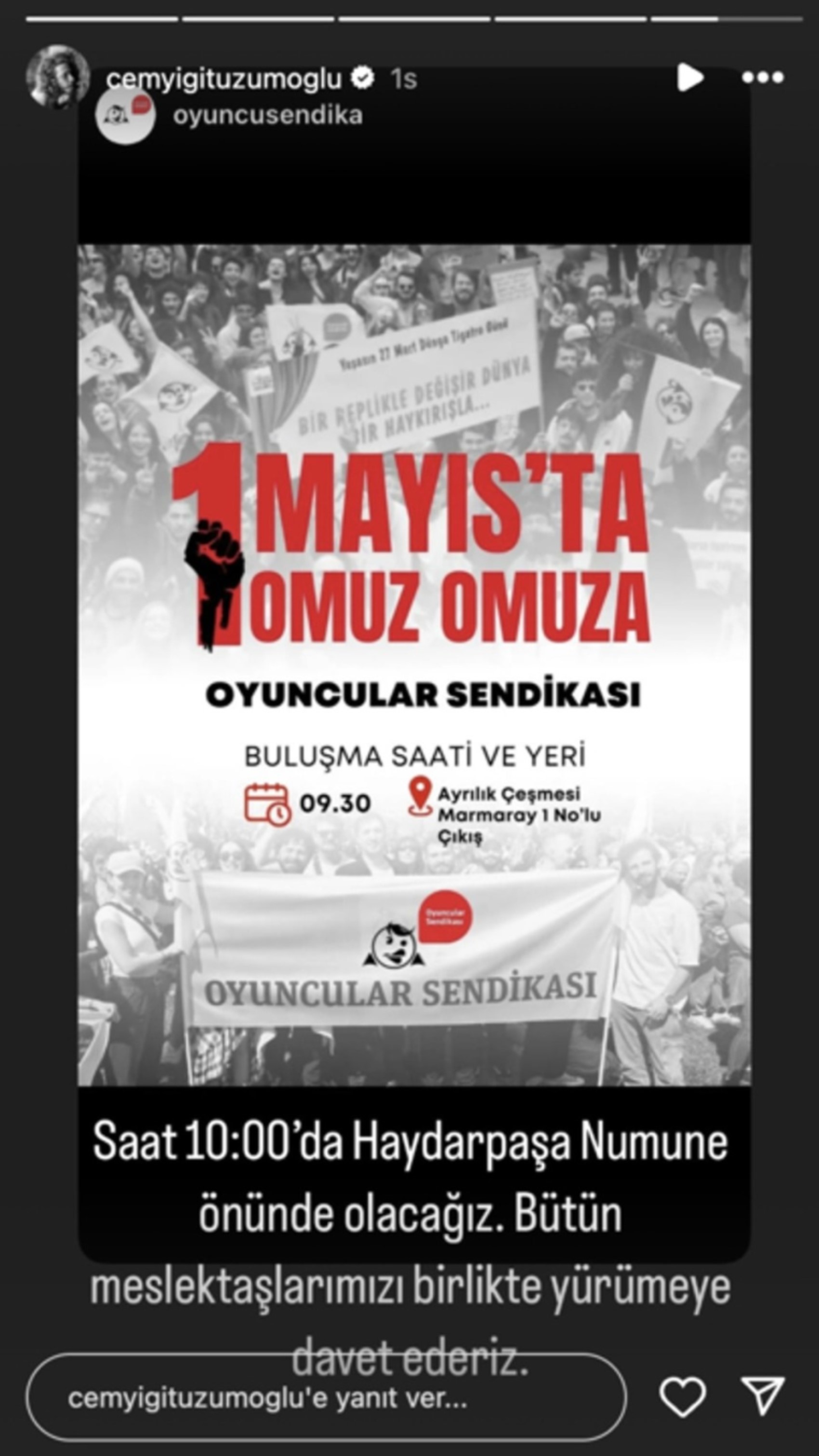 Ünlü isimlerden 1 Mayıs Emek ve Dayanışma Günü paylaşımları