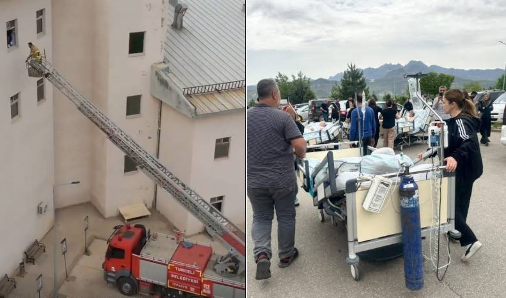 Tunceli Devlet Hastanesi'nde korkutan yangın! Tunceli Devlet Hastanesi'nde korkutan yangın!