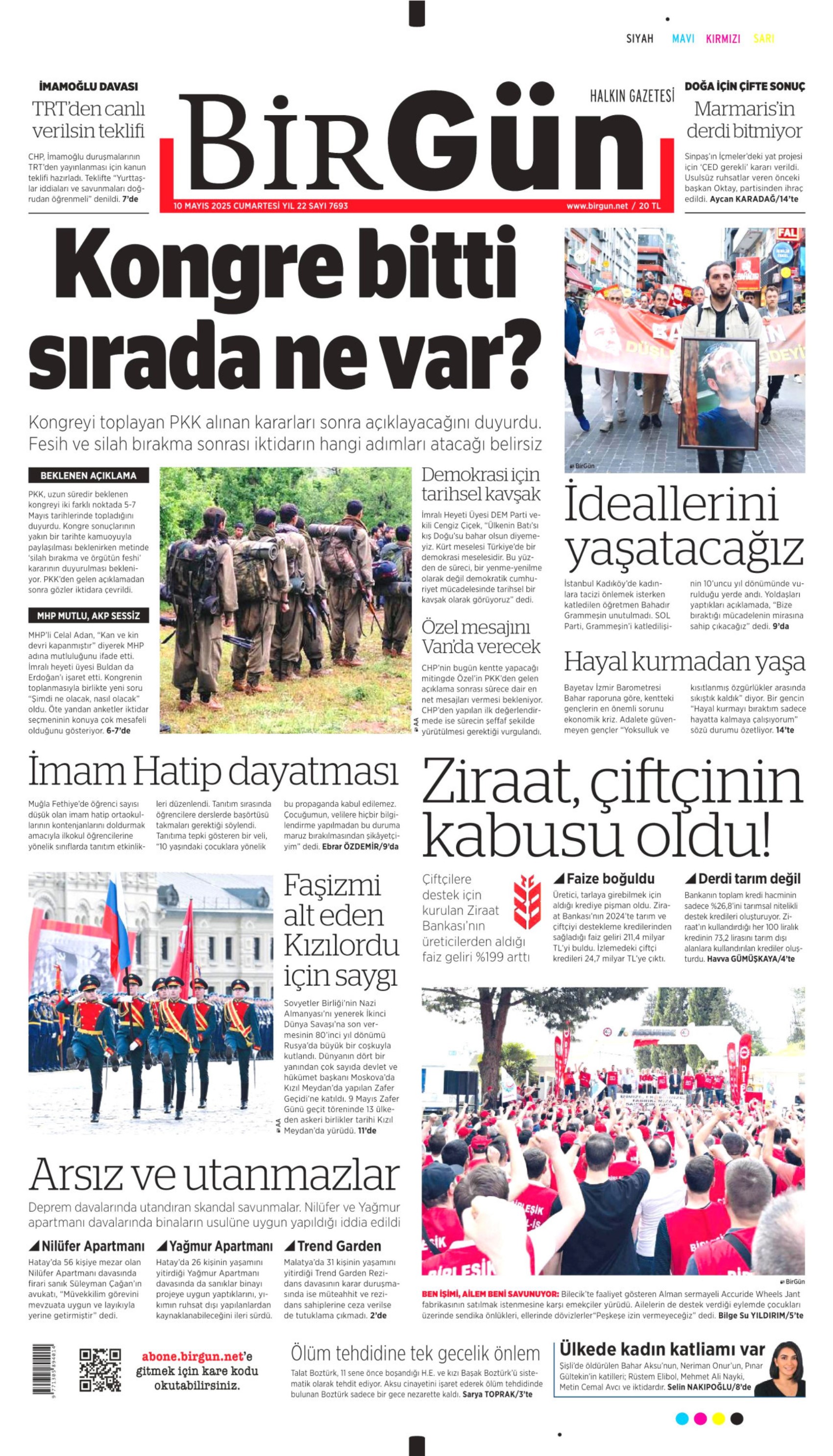 10 Mayıs 2025 gazete manşetleri: Gazeteler, terör örgütü PKK'nın sözde kongresini nasıl gördü?