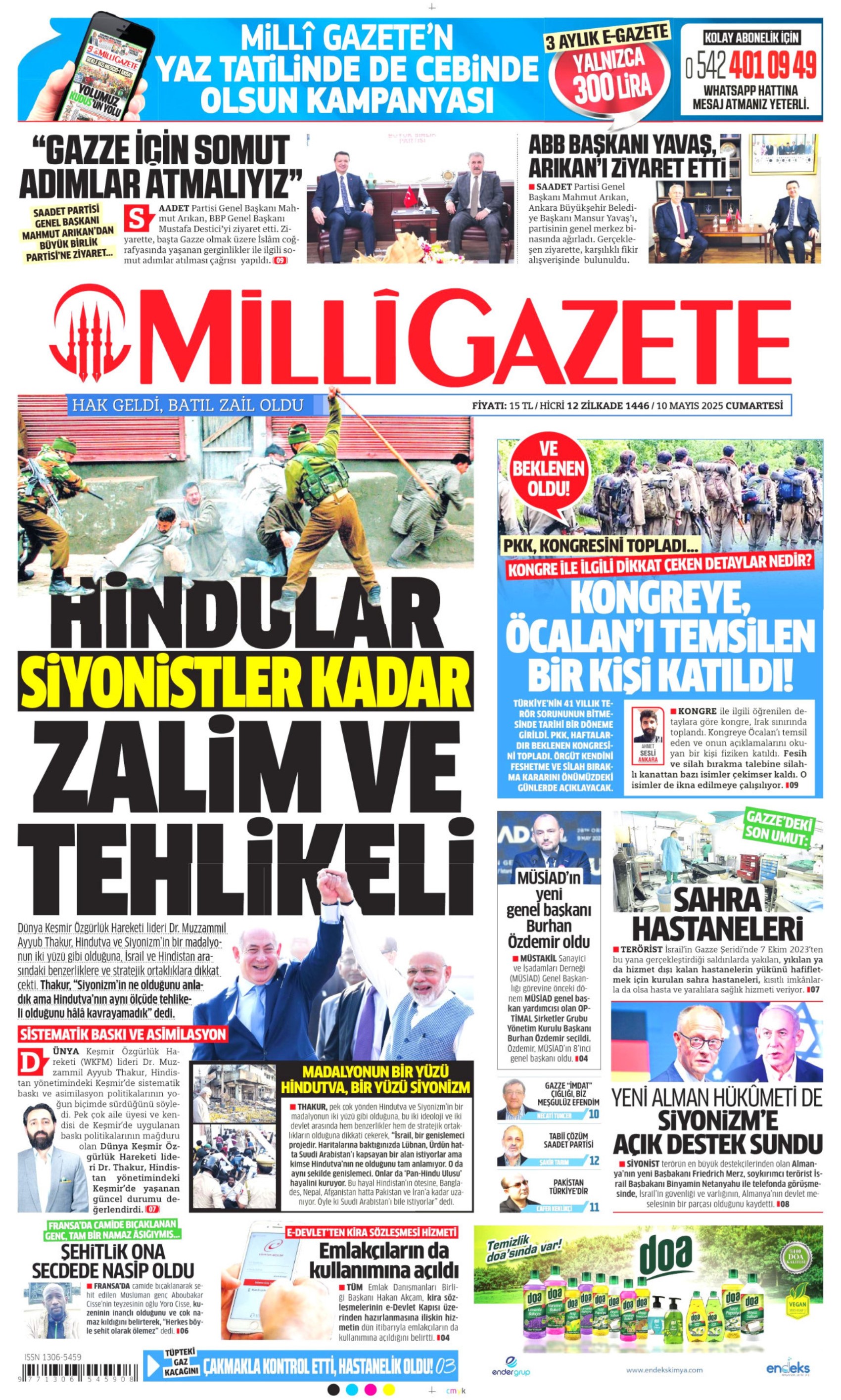 10 Mayıs 2025 gazete manşetleri: Gazeteler, terör örgütü PKK'nın sözde kongresini nasıl gördü?