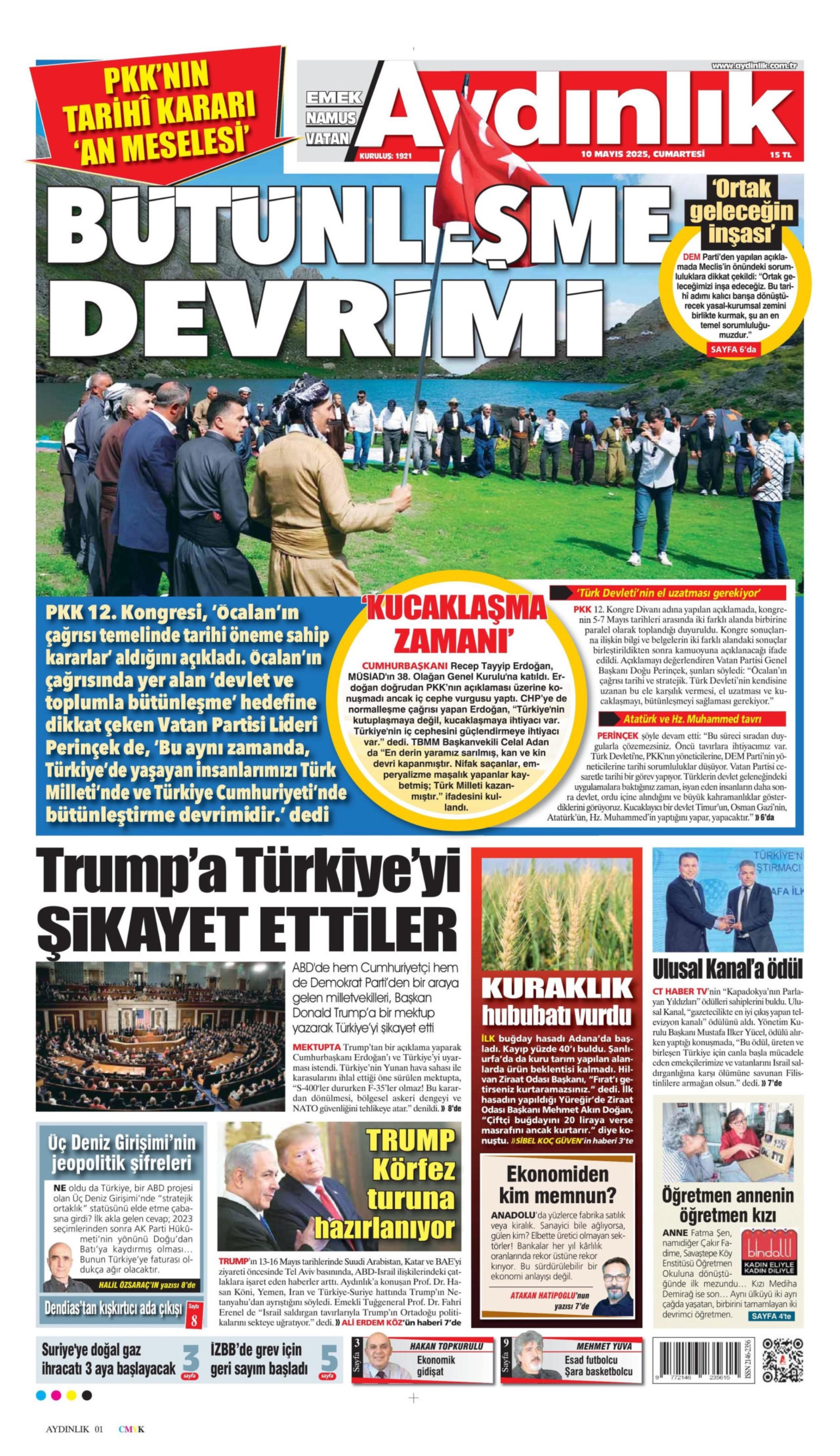 10 Mayıs 2025 gazete manşetleri: Gazeteler, terör örgütü PKK'nın sözde kongresini nasıl gördü?