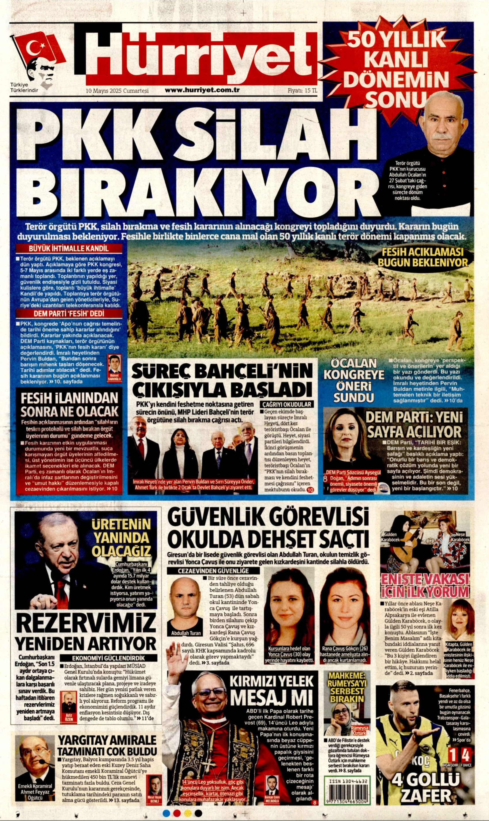 10 Mayıs 2025 gazete manşetleri: Gazeteler, terör örgütü PKK'nın sözde kongresini nasıl gördü?