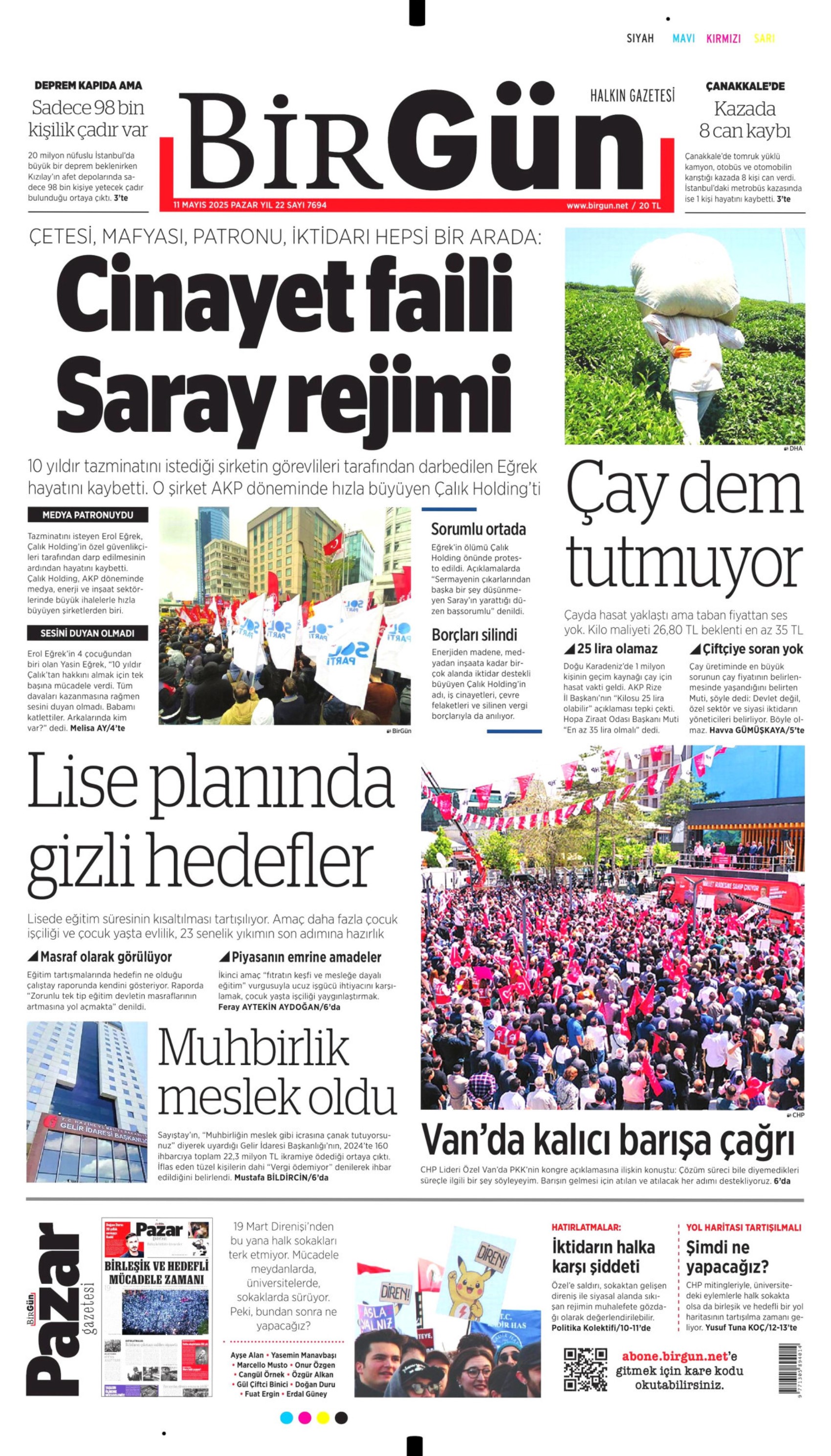 11 Mayıs 2025 gazete manşetleri... Erdoğan, terör örgütü PKK'nın sözde kongresi hakkında ilk kez konuştu: Gazeteler nasıl gördü?