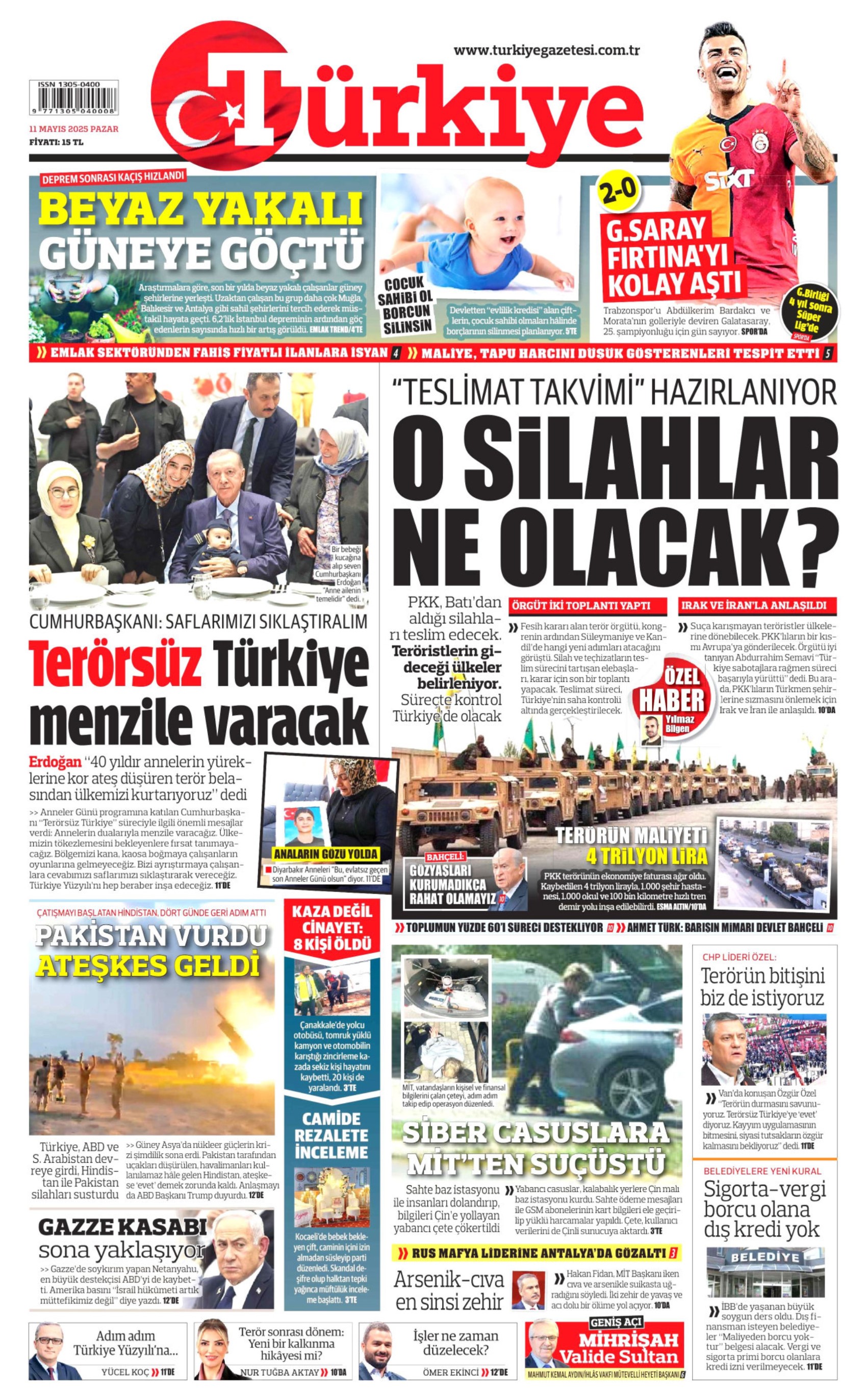 11 Mayıs 2025 gazete manşetleri... Erdoğan, terör örgütü PKK'nın sözde kongresi hakkında ilk kez konuştu: Gazeteler nasıl gördü?
