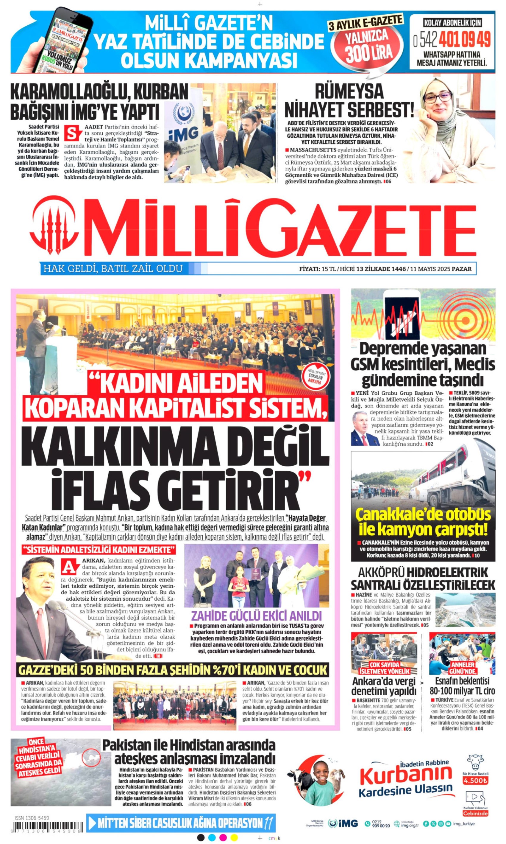 11 Mayıs 2025 gazete manşetleri... Erdoğan, terör örgütü PKK'nın sözde kongresi hakkında ilk kez konuştu: Gazeteler nasıl gördü?
