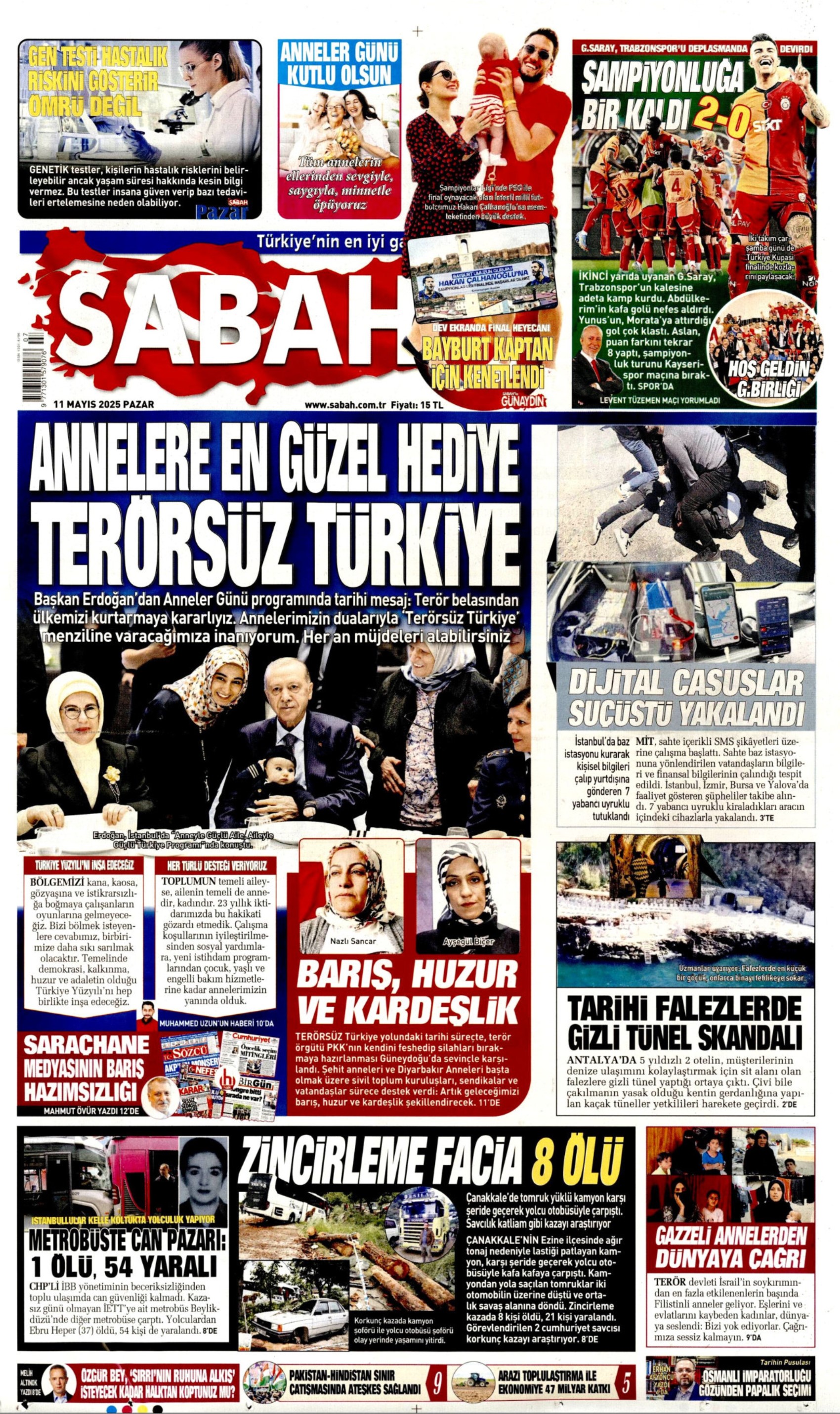 11 Mayıs 2025 gazete manşetleri... Erdoğan, terör örgütü PKK'nın sözde kongresi hakkında ilk kez konuştu: Gazeteler nasıl gördü?