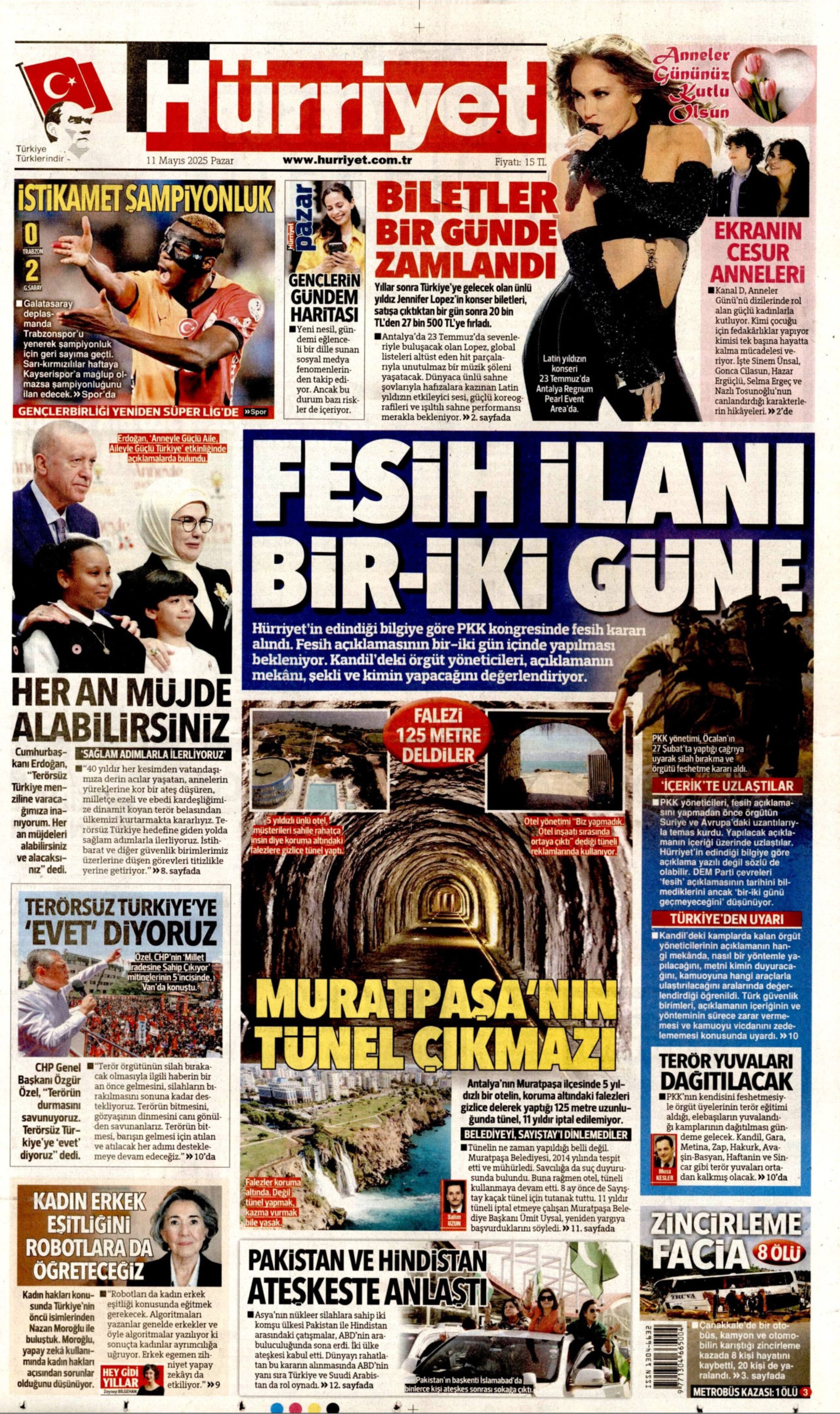 11 Mayıs 2025 gazete manşetleri... Erdoğan, terör örgütü PKK'nın sözde kongresi hakkında ilk kez konuştu: Gazeteler nasıl gördü?