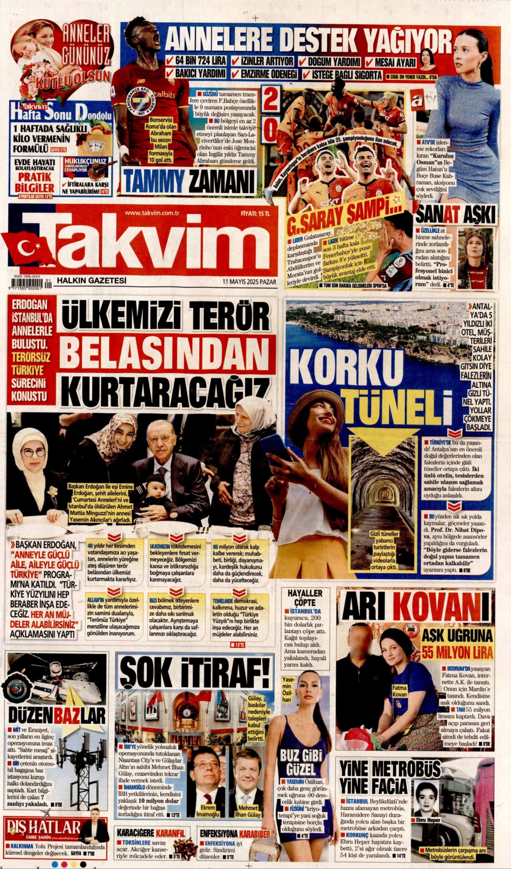 11 Mayıs 2025 gazete manşetleri... Erdoğan, terör örgütü PKK'nın sözde kongresi hakkında ilk kez konuştu: Gazeteler nasıl gördü?