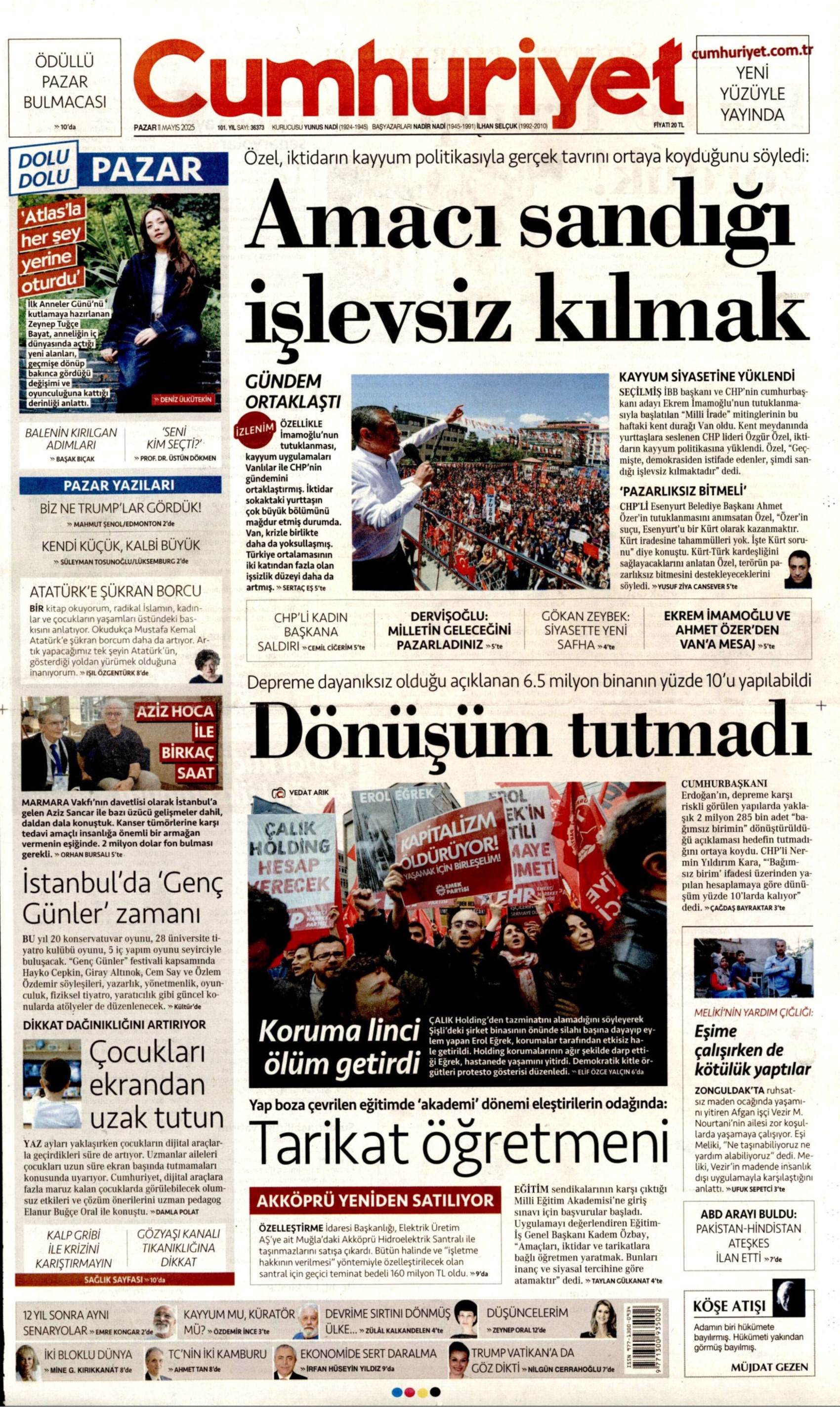 11 Mayıs 2025 gazete manşetleri... Erdoğan, terör örgütü PKK'nın sözde kongresi hakkında ilk kez konuştu: Gazeteler nasıl gördü?