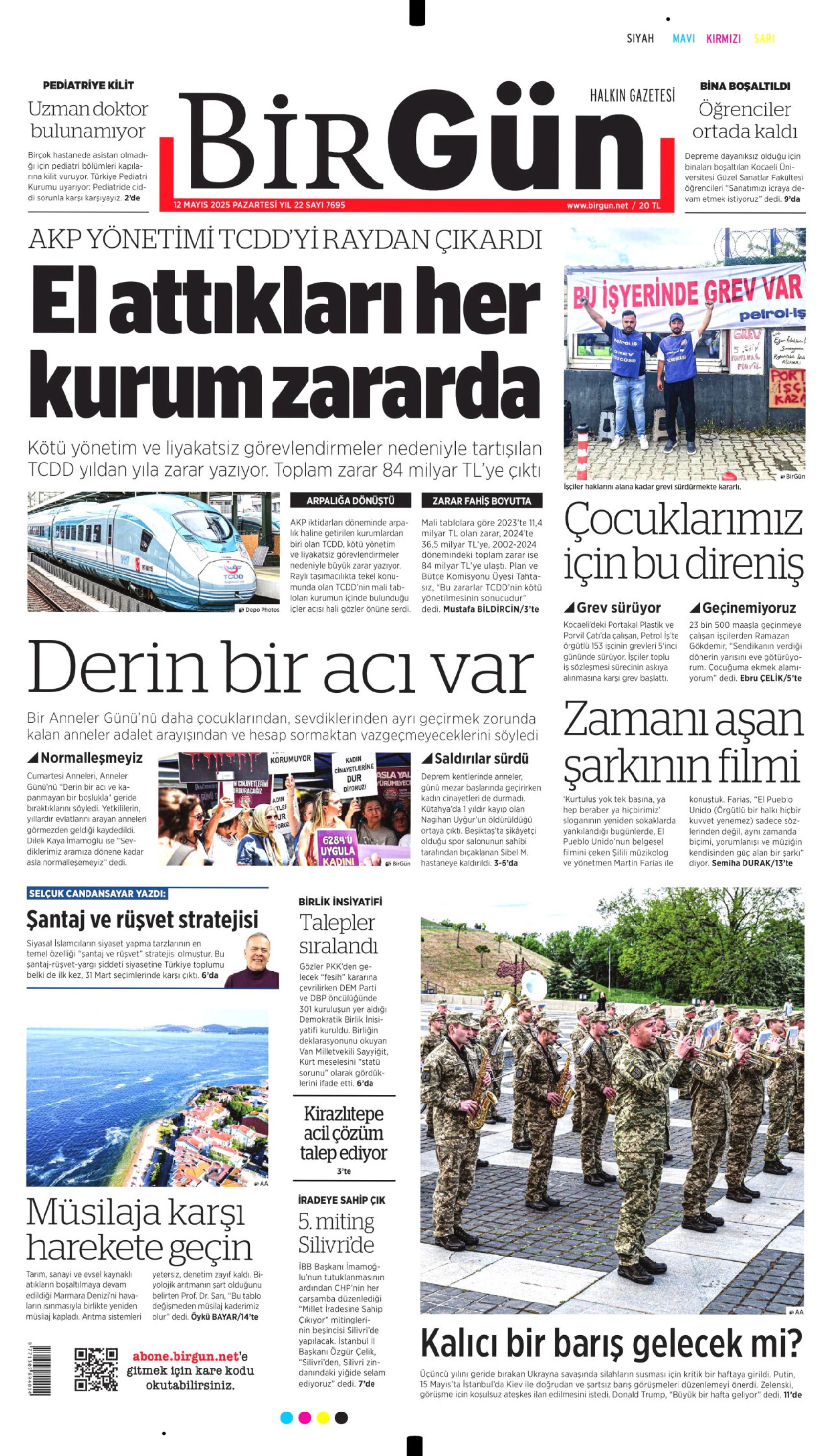 12 Mayıs 2025 gazete manşetleri