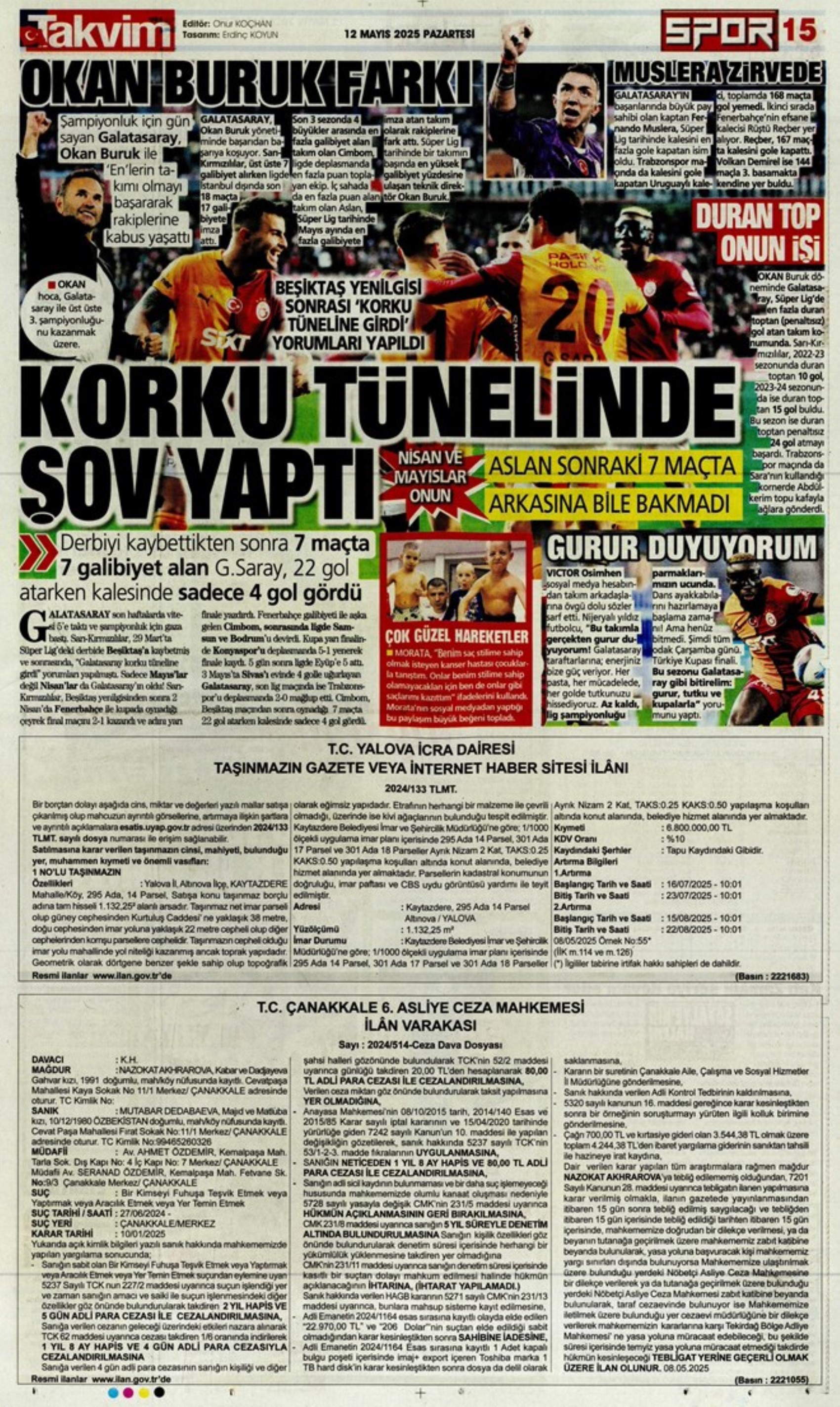 Sporda günün manşetleri: Fenerbahçe'nin yeni golcüsü belli oluyor