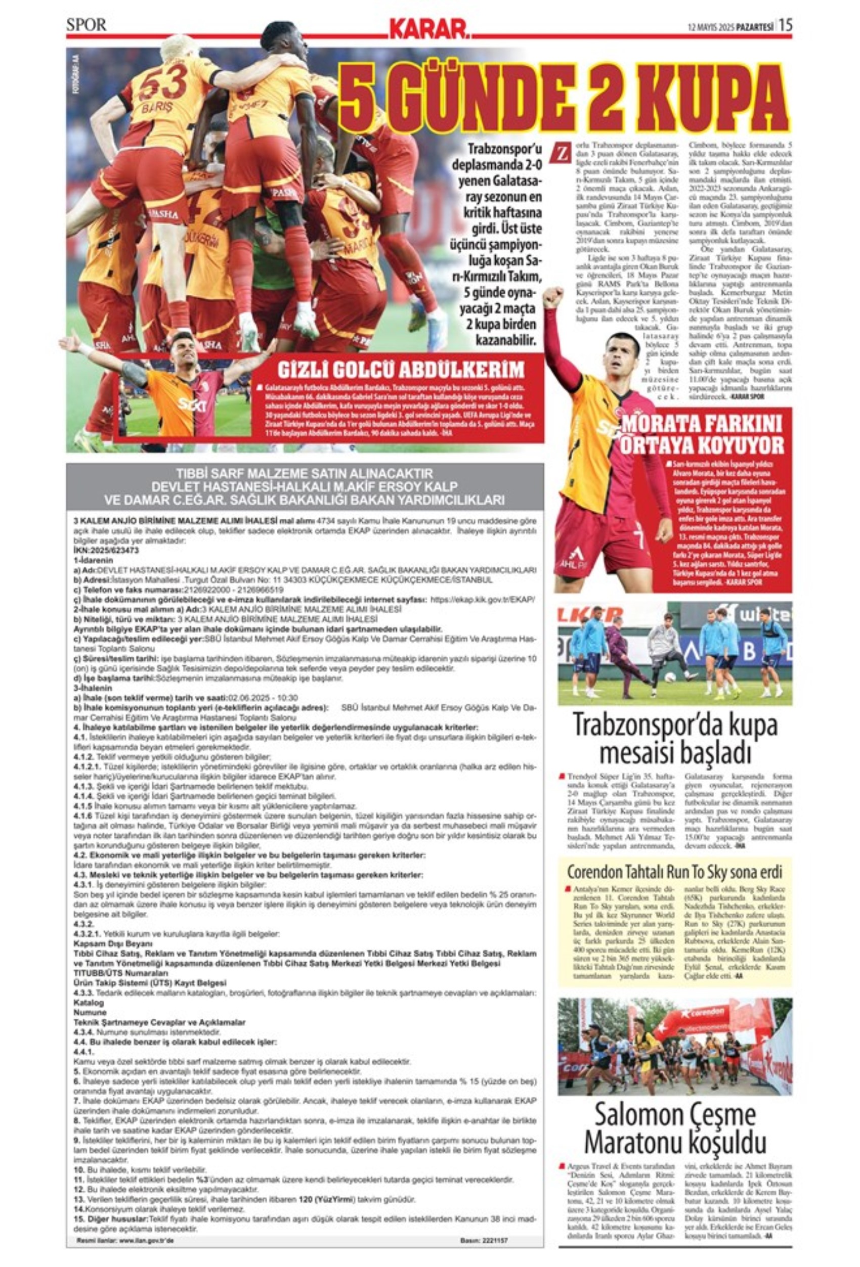 Sporda günün manşetleri: Fenerbahçe'nin yeni golcüsü belli oluyor