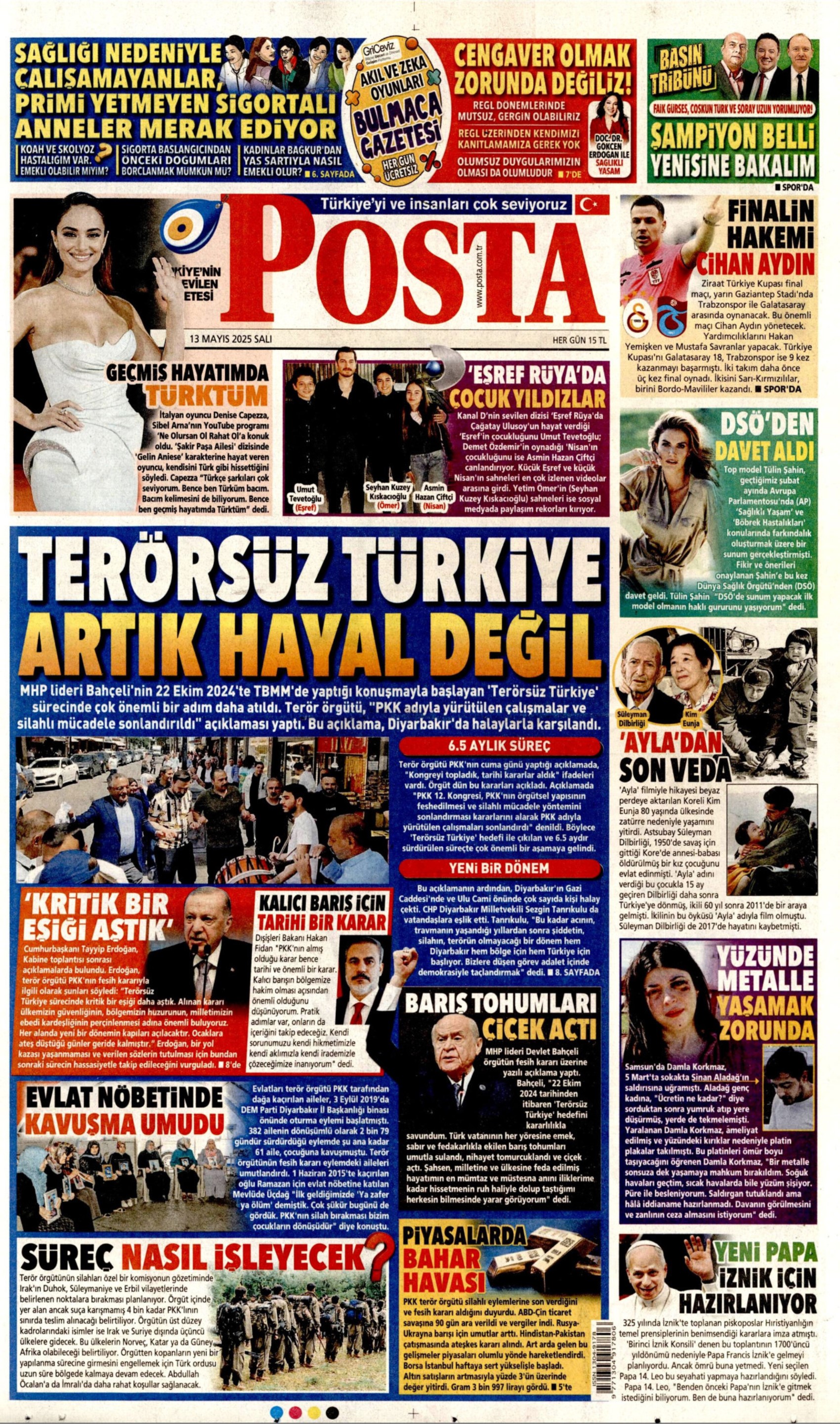 13 Mayıs 2025 gazete manşetleri: Gazeteler, terör örgütü PKK'nın fesih açıklamasını nasıl gördü?