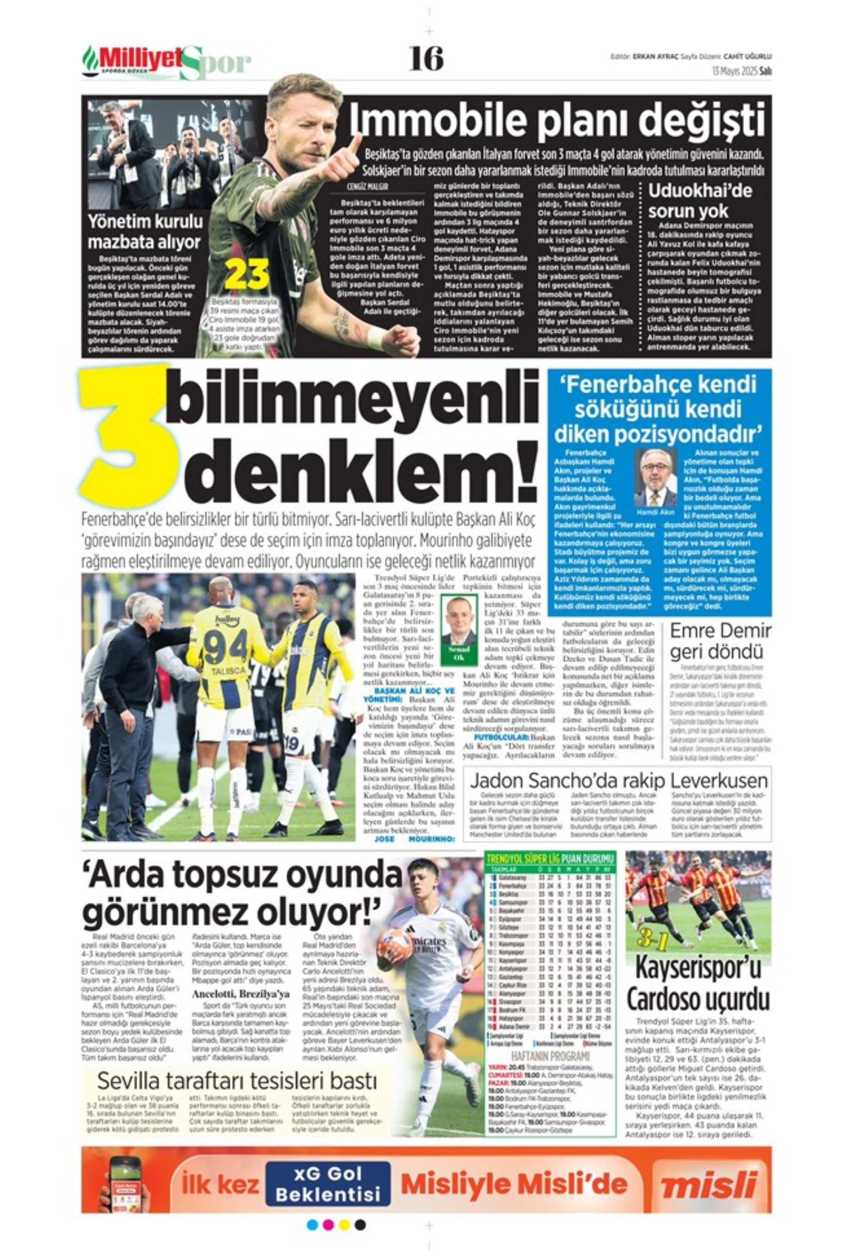 Sporda günün manşetleri: Galatasaray, Napoli ile Osimhen transferi konusunda anlaştı, Fenerbahçe'de gözler PSG'de!