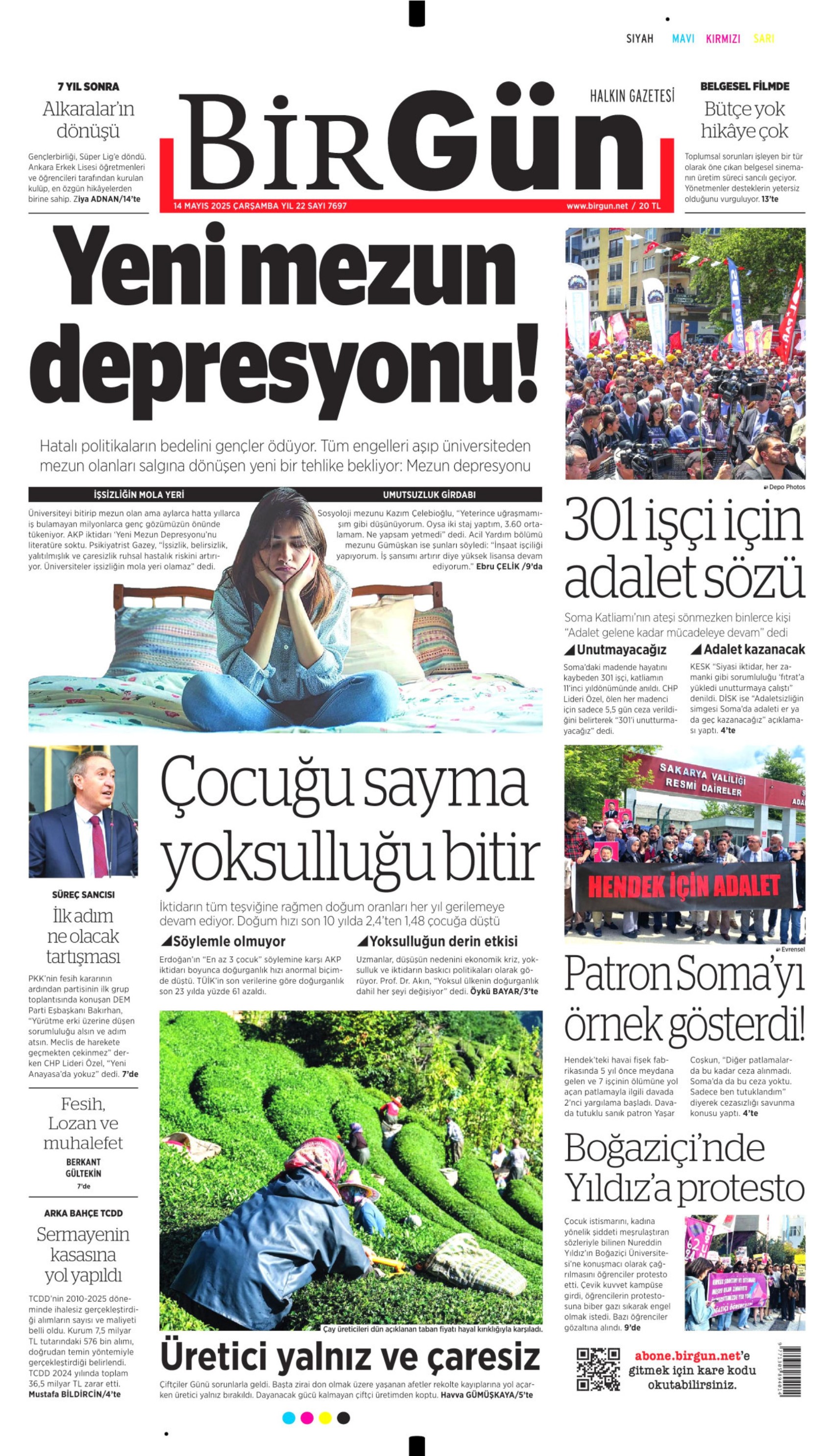 14 Mayıs 2025 gazete manşetleri