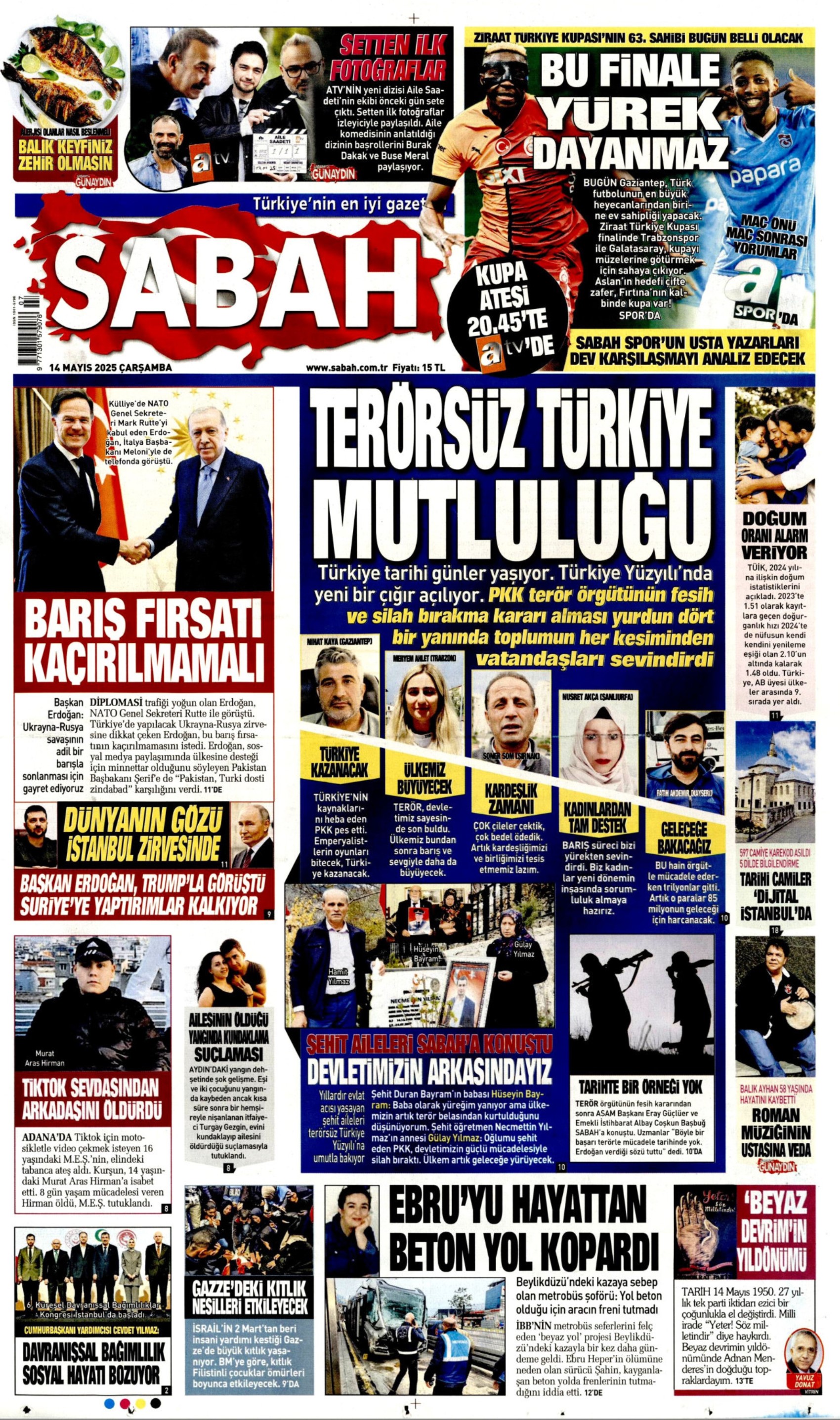 14 Mayıs 2025 gazete manşetleri