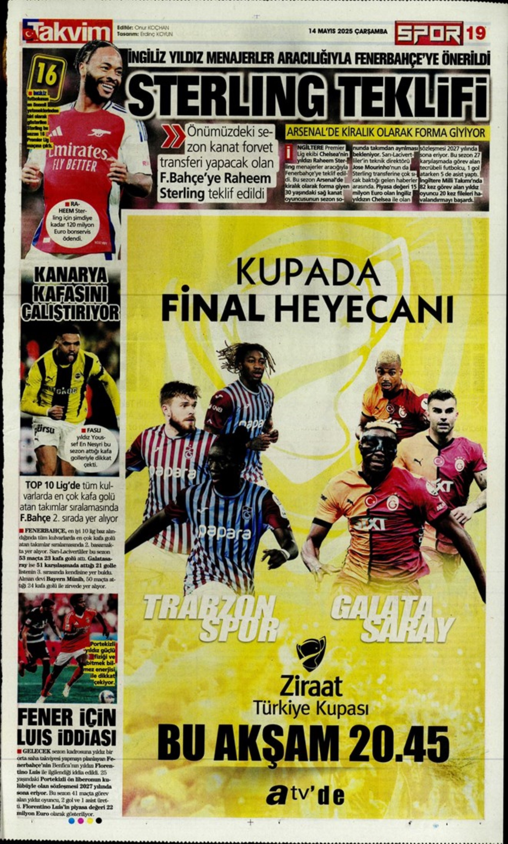 Sporda günün manşetleri: Fenerbahçe'yi bekleyen 'dev' tehlike