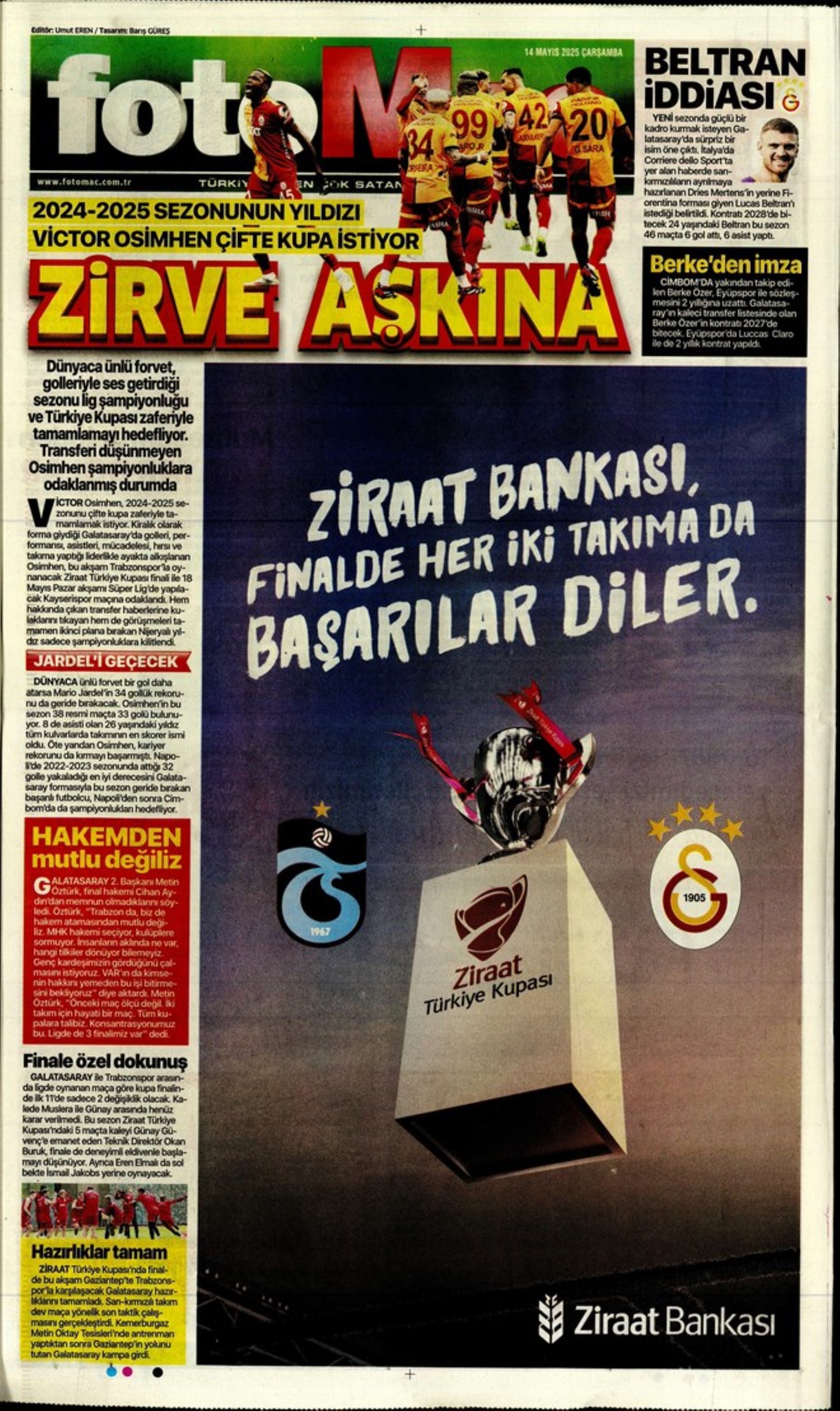 Sporda günün manşetleri: Fenerbahçe'yi bekleyen 'dev' tehlike