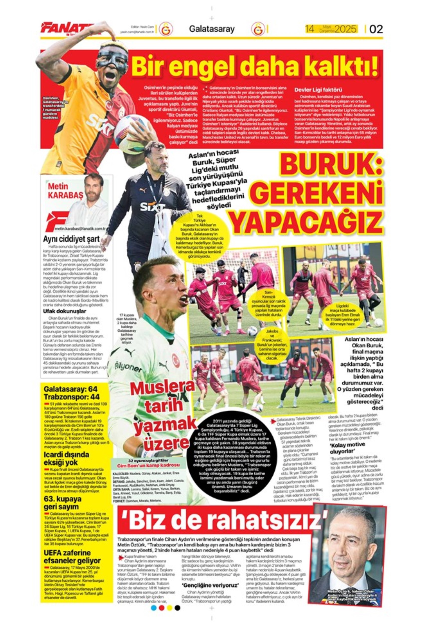 Sporda günün manşetleri: Fenerbahçe'yi bekleyen 'dev' tehlike