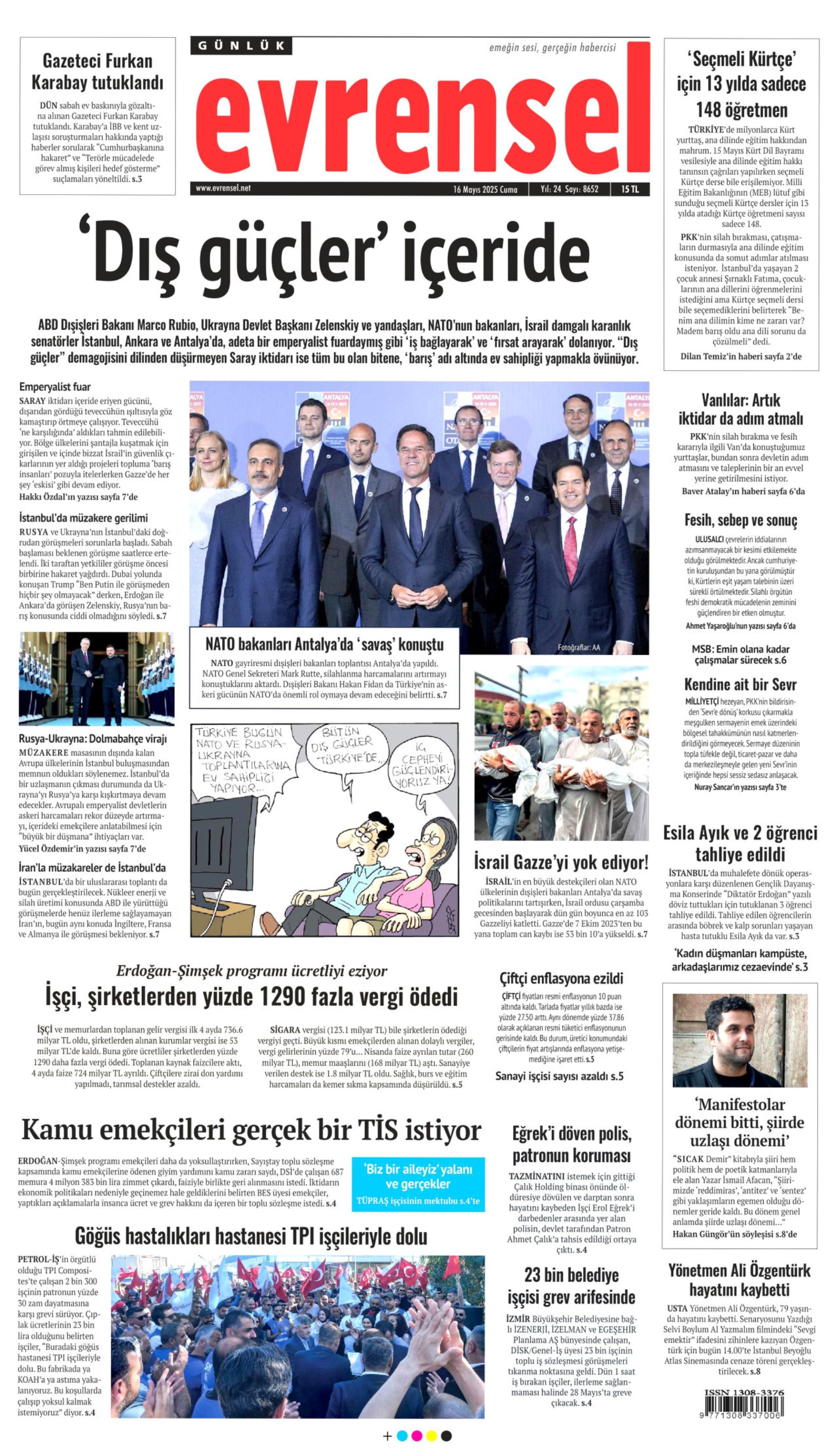 16 Mayıs 2025 gazete manşetleri: Yeni kayyum modeli geliyor